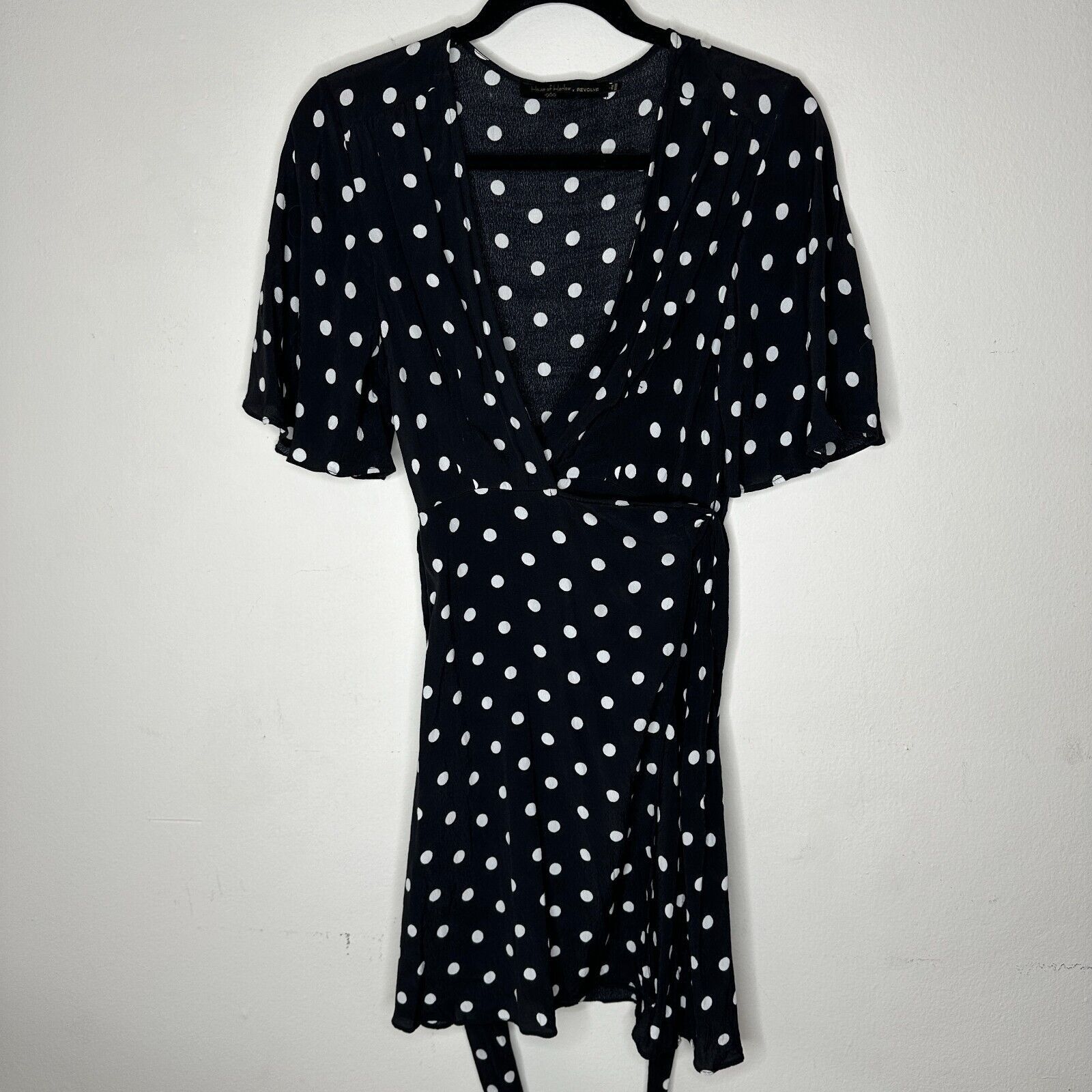 House of Harlow House of Harlow Polka Dot Harper Wrap Mini V-neck Tie L Size L / US 10 / IT 46 - 1 Thumbnail