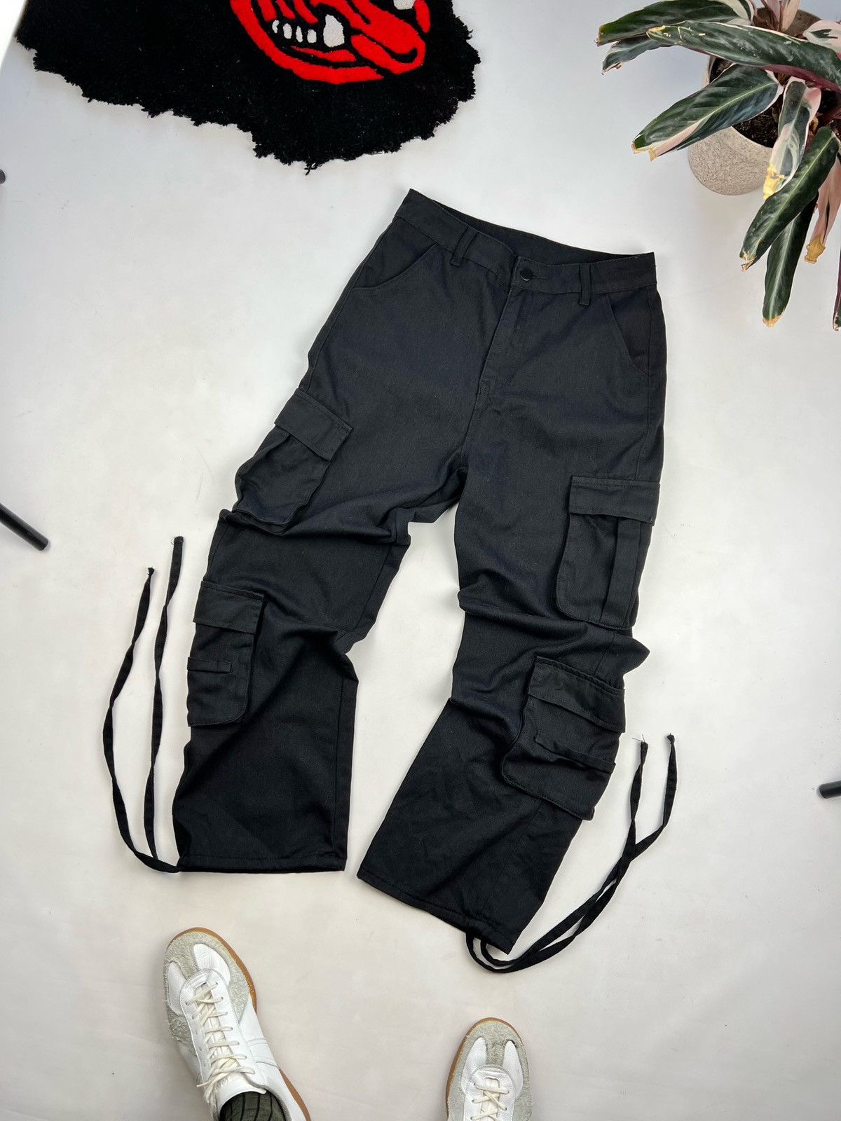 Japanese Brand × PPFM Vintage black cargo pants pocket bondage Size US 28 / EU 44 - 7 Thumbnail