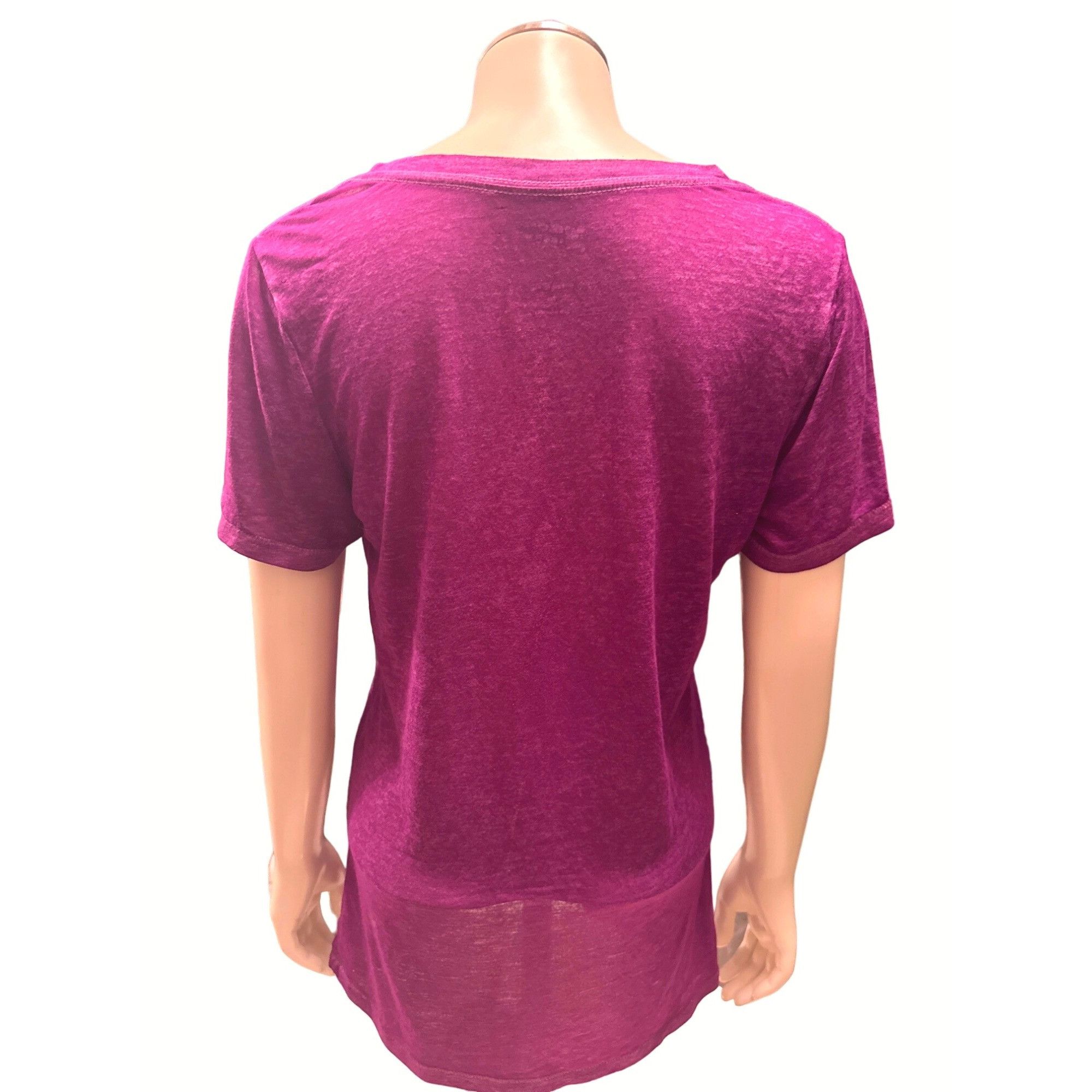 Arizona Jean Co. Arizona Jean Company Sheer Lightweight V Neck T Shirt Purple Size M / US 6-8 / IT 42-44 - 3 Thumbnail