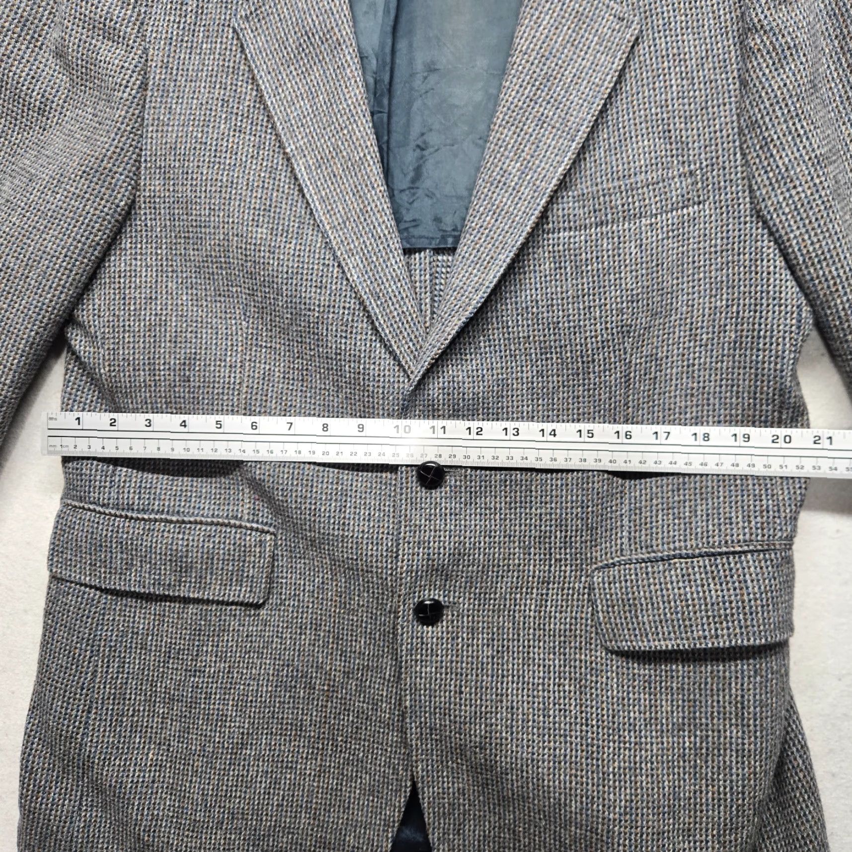 Vintage Wesley Clothes Blazer / Jacket Gray Dress Casual Jacket 42L Long Men’s / Wool Polyester Tweed Suit Jacket/Coat Style Blazer (42) Mens Size 42R - 4 Thumbnail
