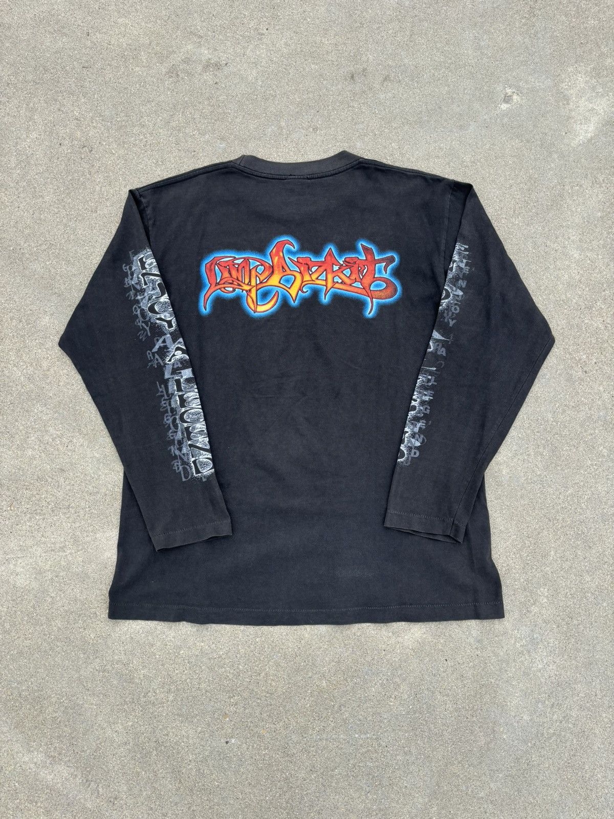 Band Tees RARE Vintage 90s Limp Bizkit Enjoy A Legend LS Band T Shirt Size US L / EU 52-54 / 3 - 5 Thumbnail