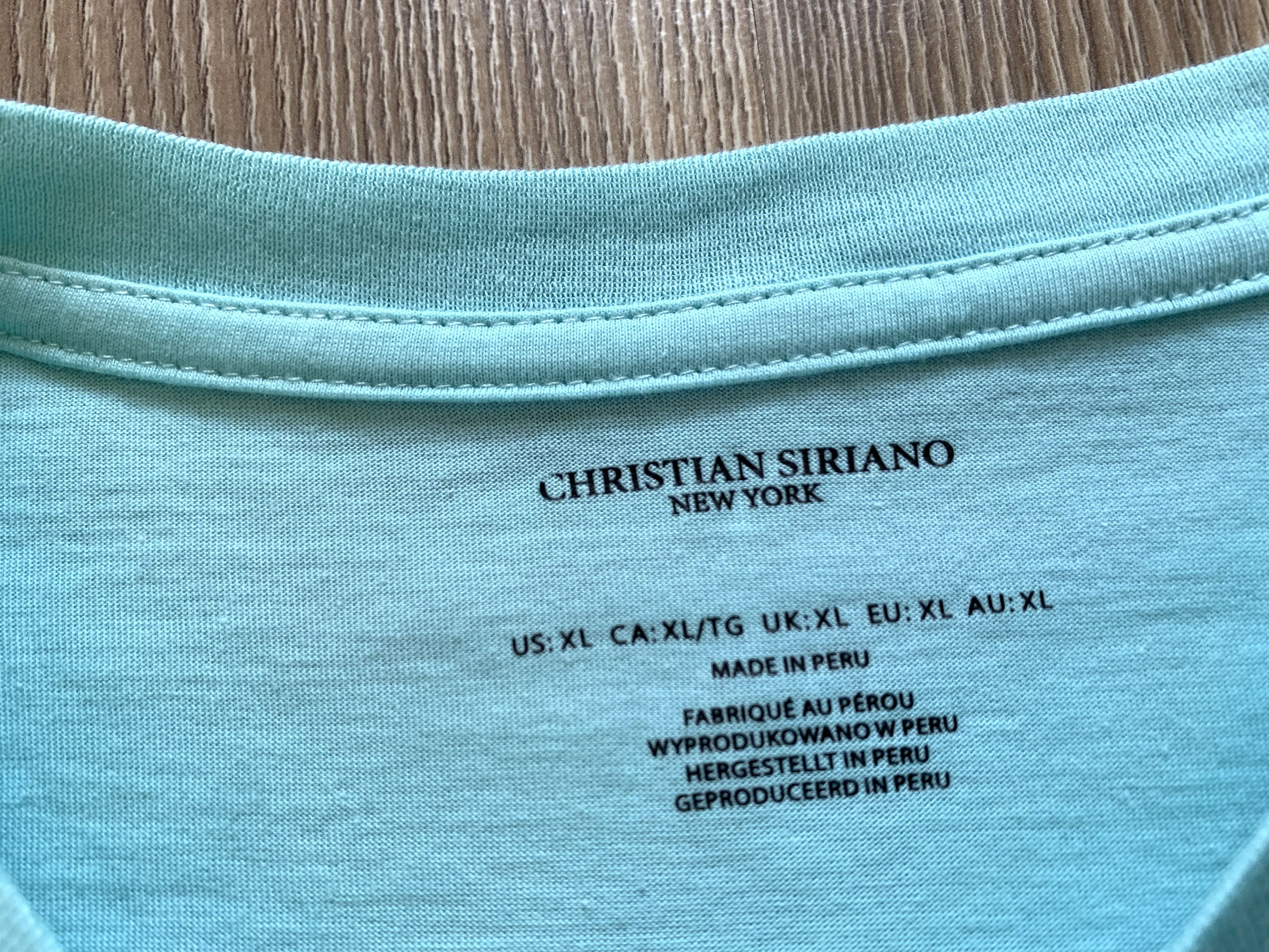 Christian Siriano Christian Siriano Blue Cotton Pocket T-Shirt Size US XL / EU 56 / 4 - 5 Thumbnail