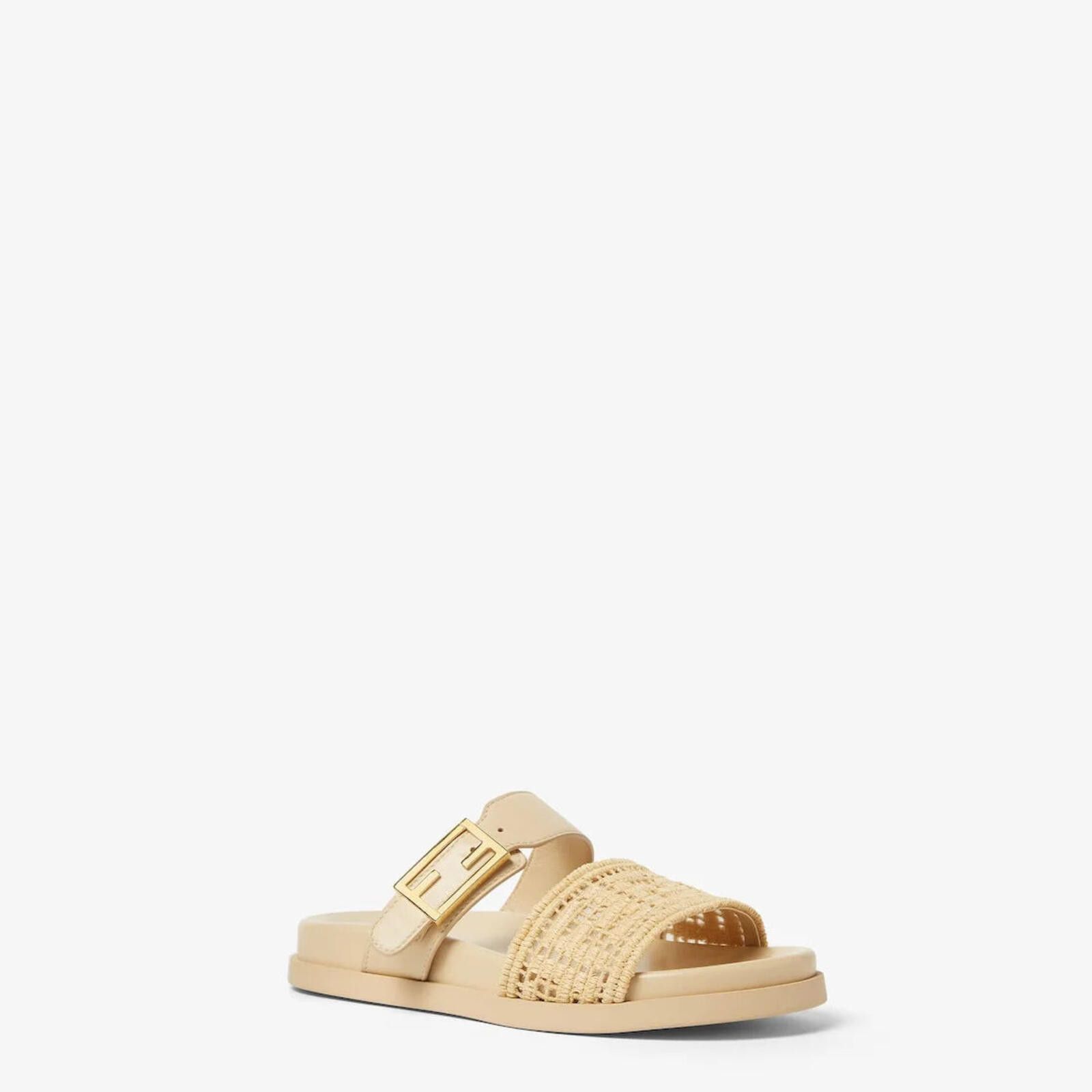 Fendi Fendi Feel Raffia Slides Size ONE SIZE - 2 Thumbnail