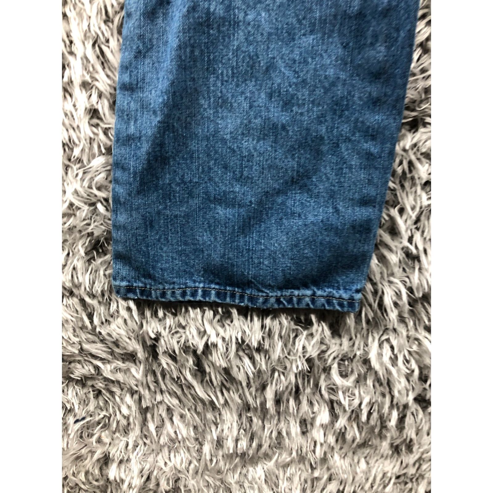 Lee Lee Jeans Plus Size 18 Womens Relaxed Fit High Rise Blue Denim 29in Inseam Straight 5-Pocket Comfort Pocket Zipper Button Medium Wash Size 40" / US 18 - 7 Thumbnail