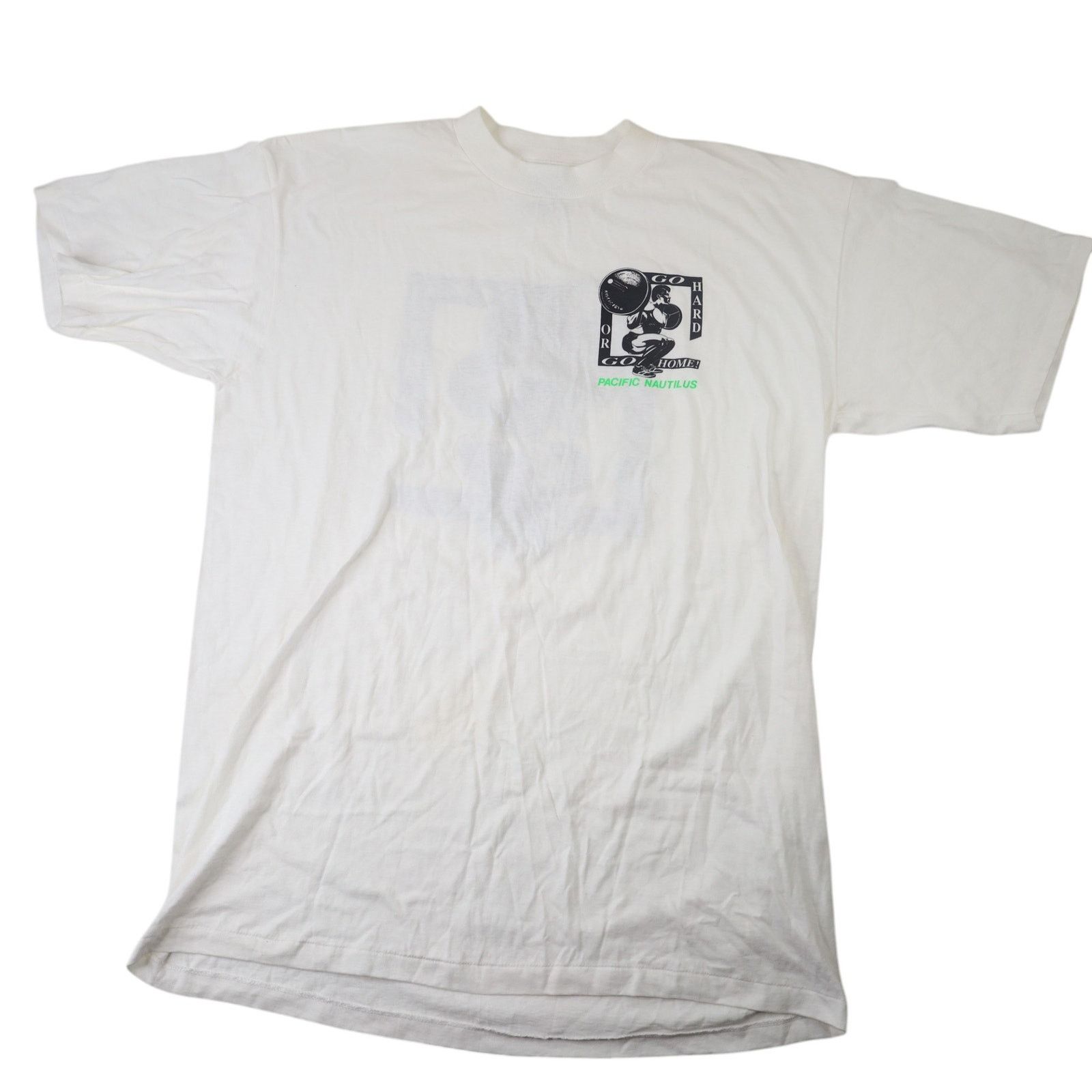 Vintage VTG 90s "Go Hard or Go Home" Graphic Body Building T Shirt Size US XL / EU 56 / 4 - 2 Thumbnail