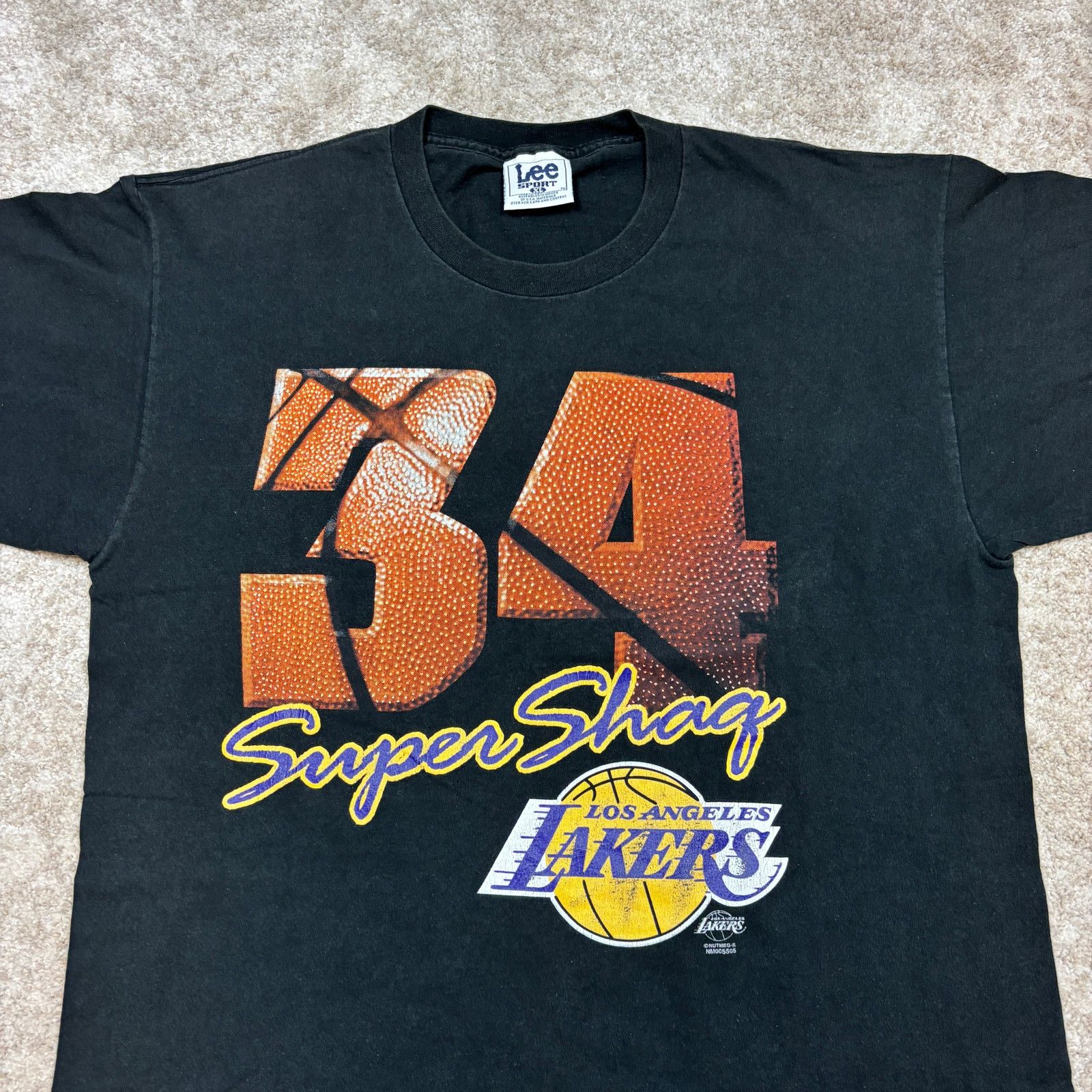 Lee × NBA × Vintage Vintage 90s LA Lakers Super Shaq 34 Lee Sport Shirt Men's XL Size US XL / EU 56 / 4 - 2 Thumbnail