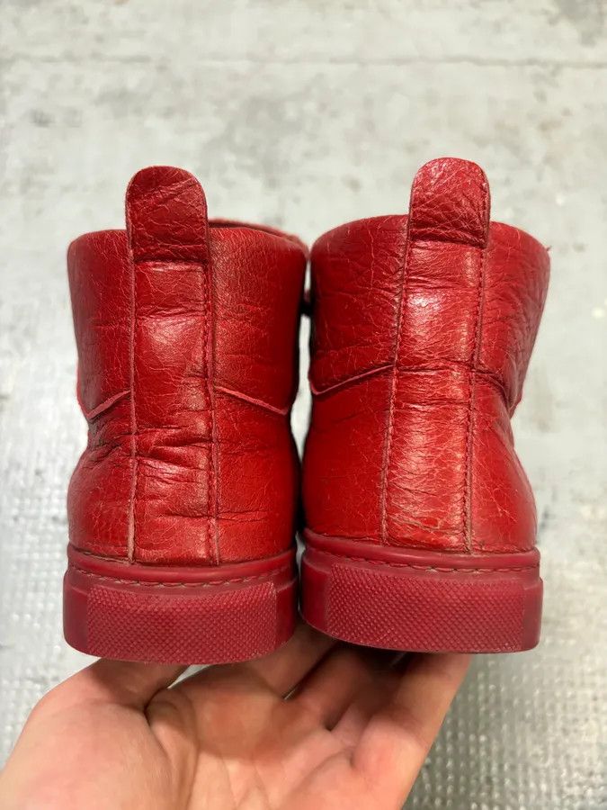 Balenciaga Balenciaga Arena Red High Leather Sneakers Size US 6 / IT 36 - 6 Thumbnail