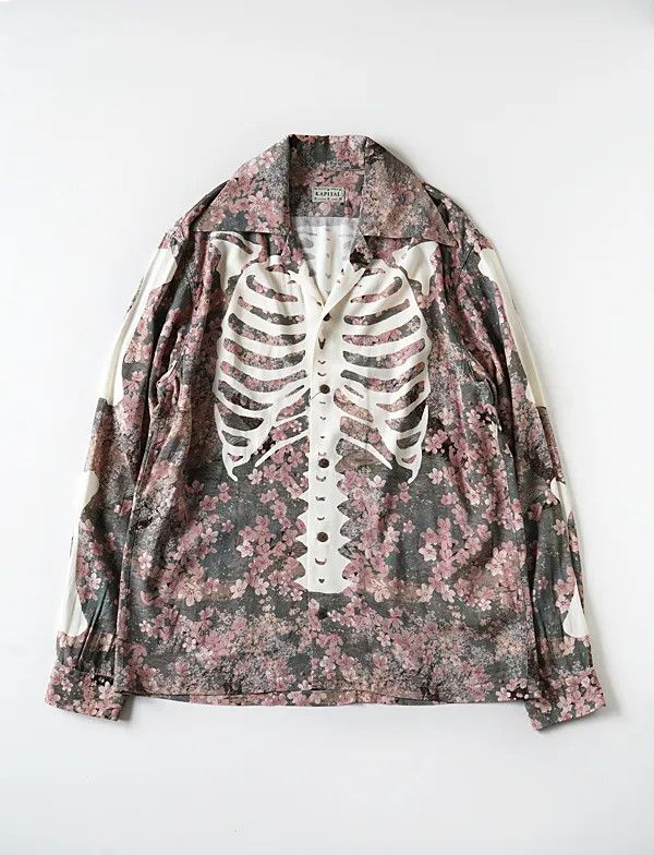 Kapital KAPITAL Sakura BONEpt Wrangle Collar Open-neck Shirt Khaki 3 Size US L / EU 52-54 / 3 - 1 Thumbnail