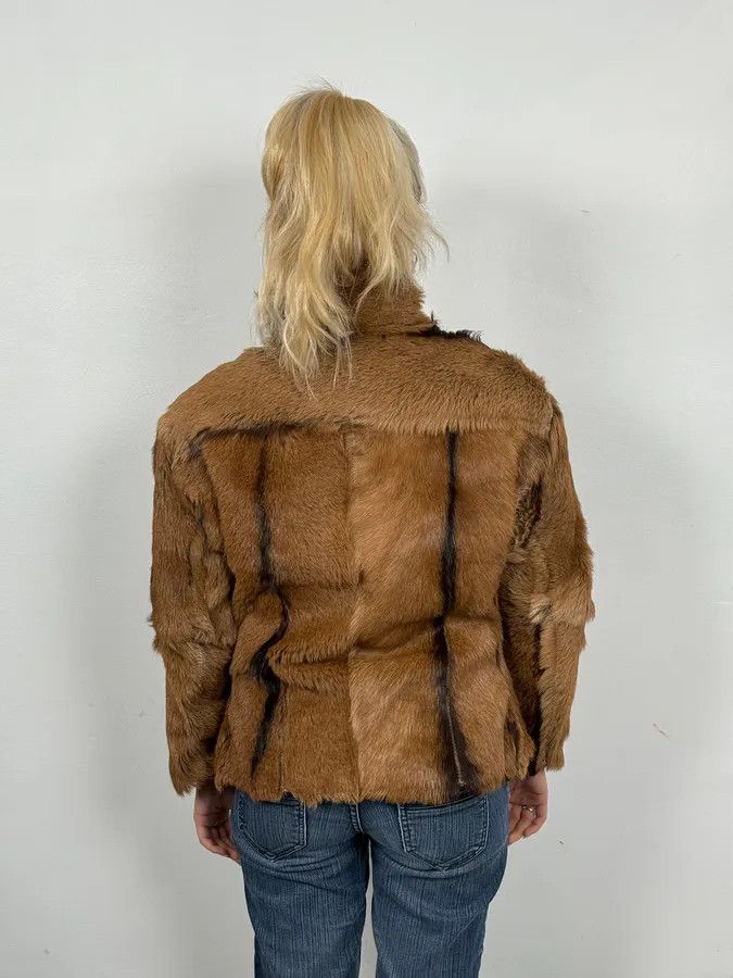 Roberto Cavalli FW2005 Cavalli Goat Fur Camel Leather Jacket Size XS / US 0-2 / IT 36-38 - 3 Thumbnail