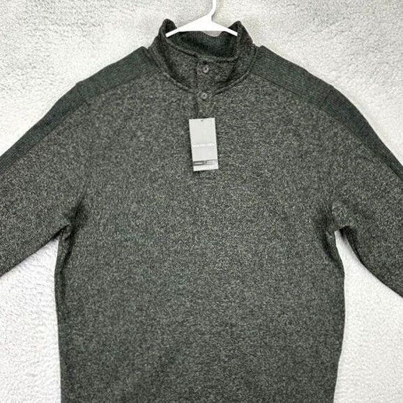 Van Heusen Van Heusen Sweatshirt Pullover Fleece Green Grey Mens Large New with Tags Pullover Zip Zipper Solid Pattern Breathing Casual Size US L / EU 52-54 / 3 - 3 Thumbnail