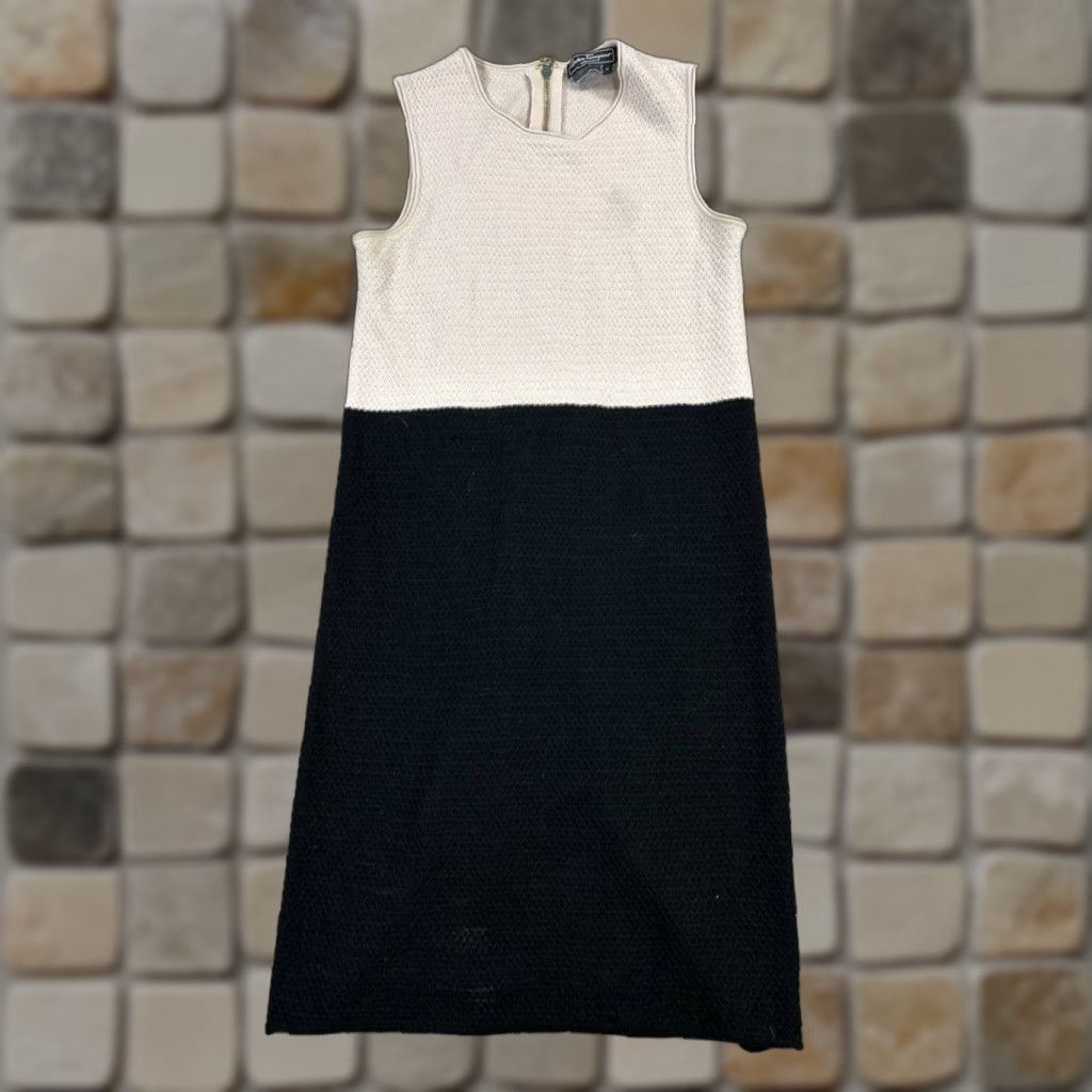 Salvatore Ferragamo Salvatore Ferragamo Dress Womens M Black Pink Bodycon Knee Length Sleeveless Round Neck Zip Vintage No Size M / US 6-8 / IT 42-44 - 1 Thumbnail