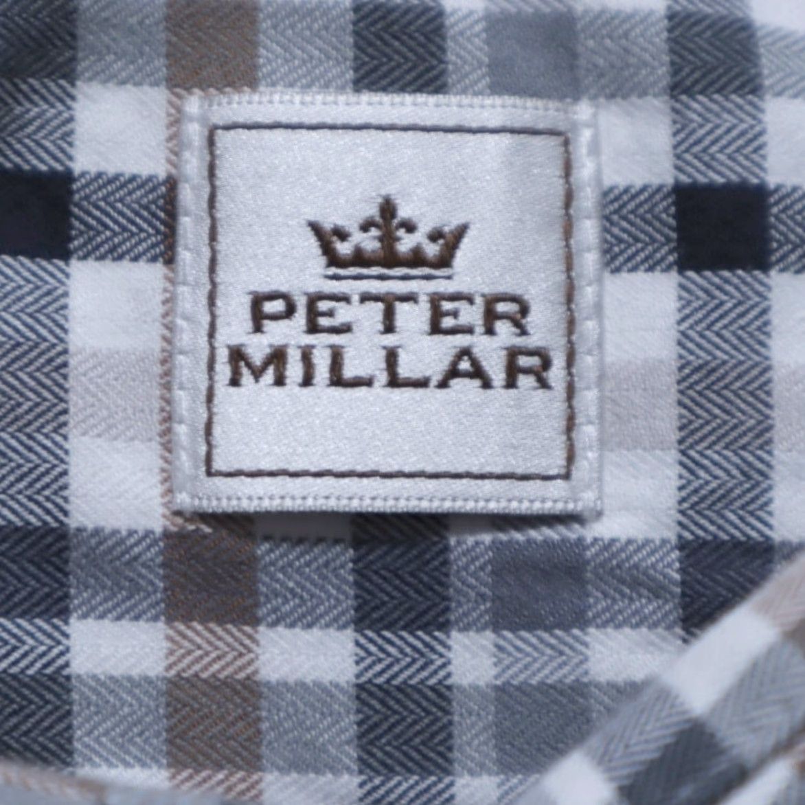 Peter Millar Peter Millar Shirt Gingham Long Sleeve Button Up Mens L Twill Cotton Multi-Colored Worked Relaxed Fit Size US L / EU 52-54 / 3 - 5 Thumbnail
