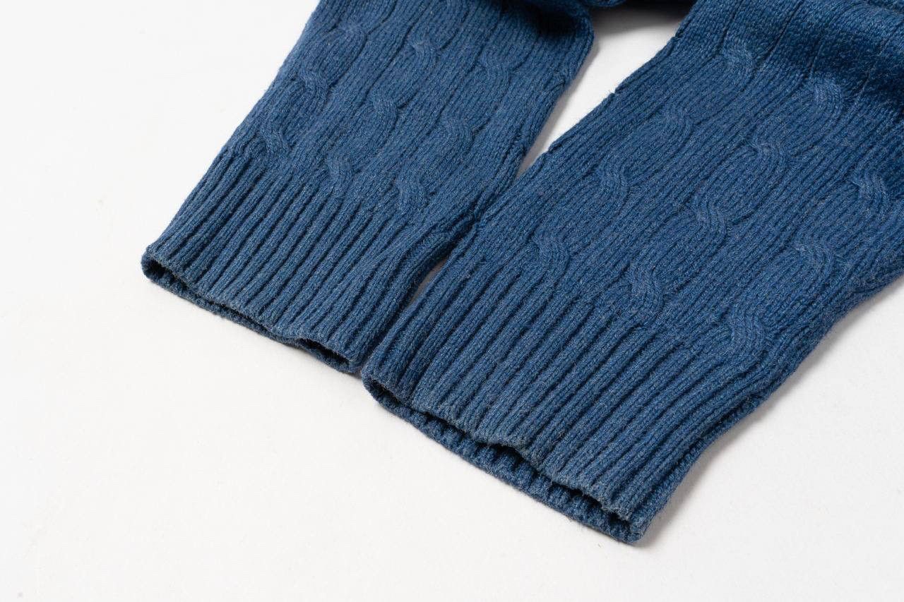 Polo Ralph Lauren 🔵 POLO RALPH LAUREN Vintage Tussah Silk Cable Knit Sweater Size US XL / EU 56 / 4 - 11 Thumbnail