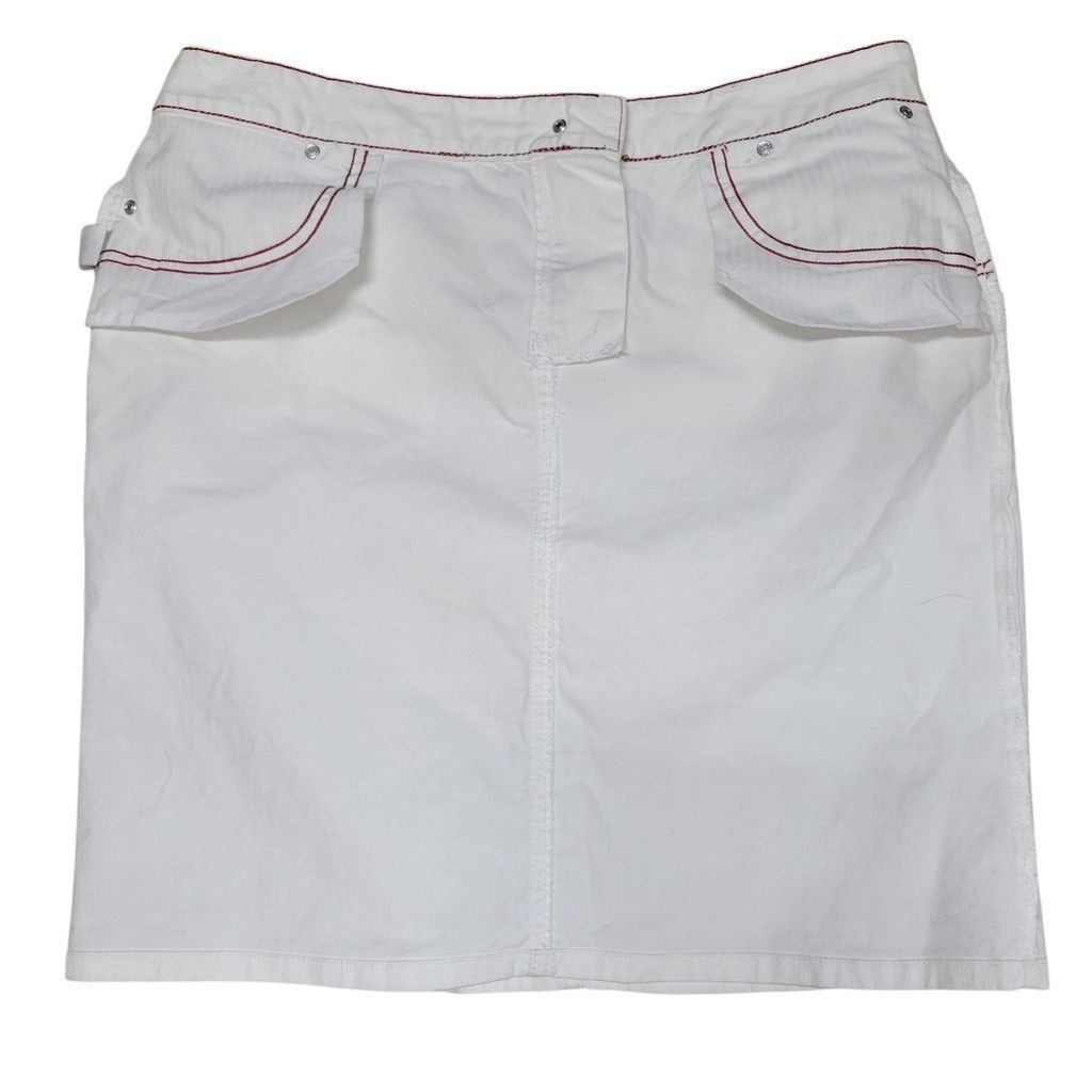 Talbots Talbots Petite Women's Pencil Denim White Skirt Size 14P Size 36" / US 14 / IT 50 - 6 Thumbnail