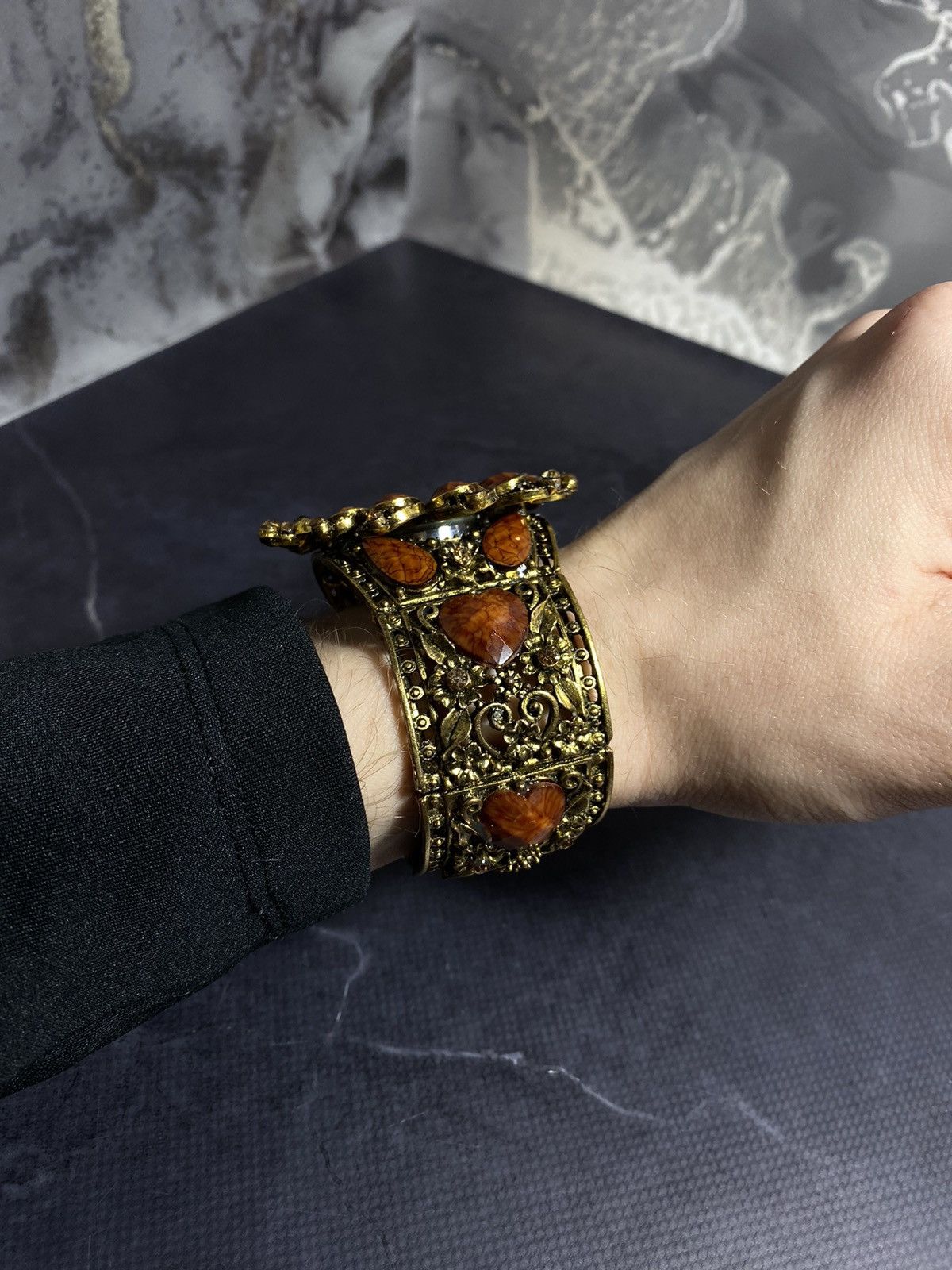 Japanese Brand Vintage Statement Bracelet Watch - Unique Jewelry Piece Size ONE SIZE - 6 Thumbnail