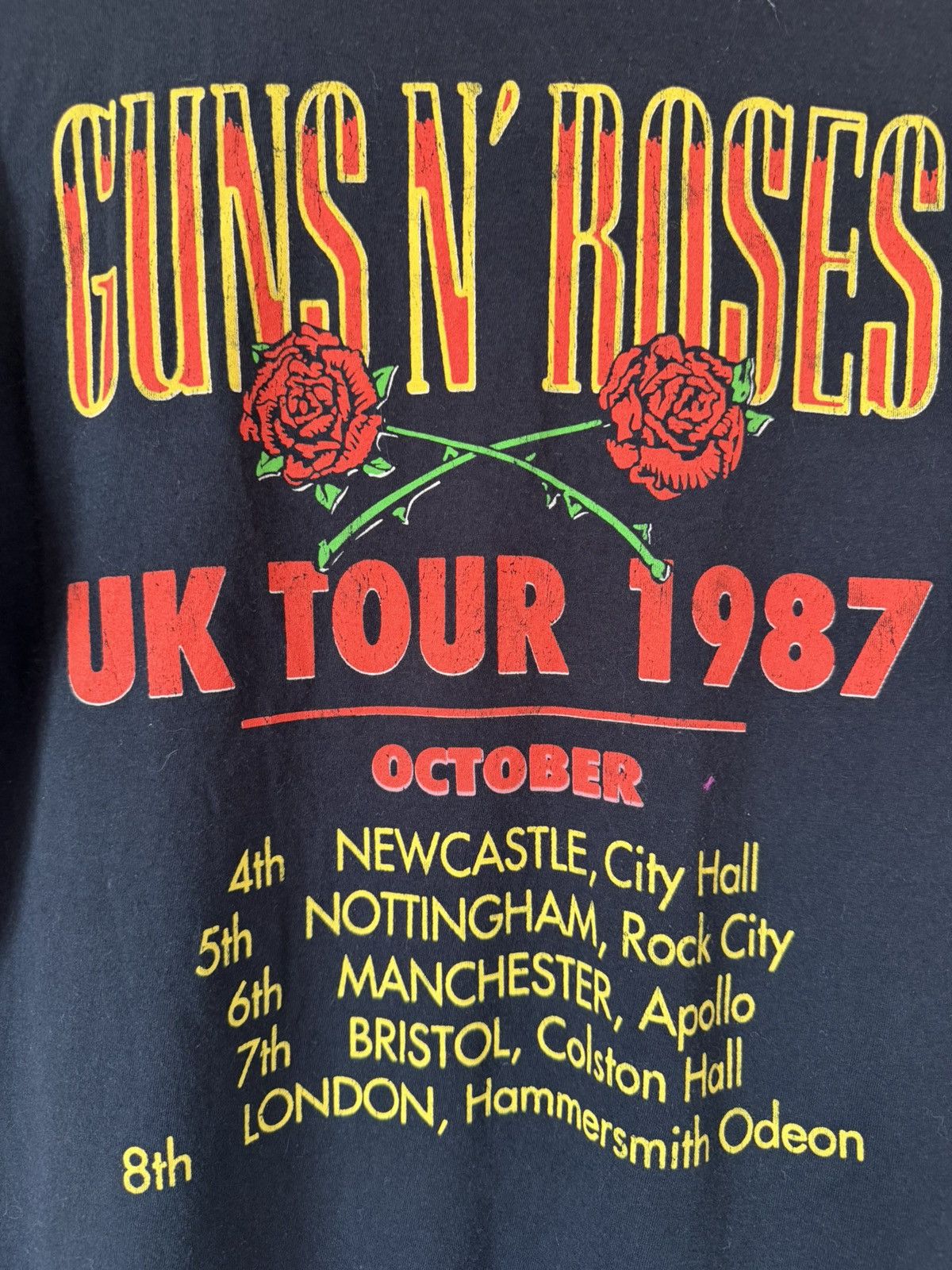 Guns N' Roses Guns N’ Roses 2014 Reprint UK Tour 1987 Band Tee Black M Size US M / EU 48-50 / 2 - 6 Thumbnail