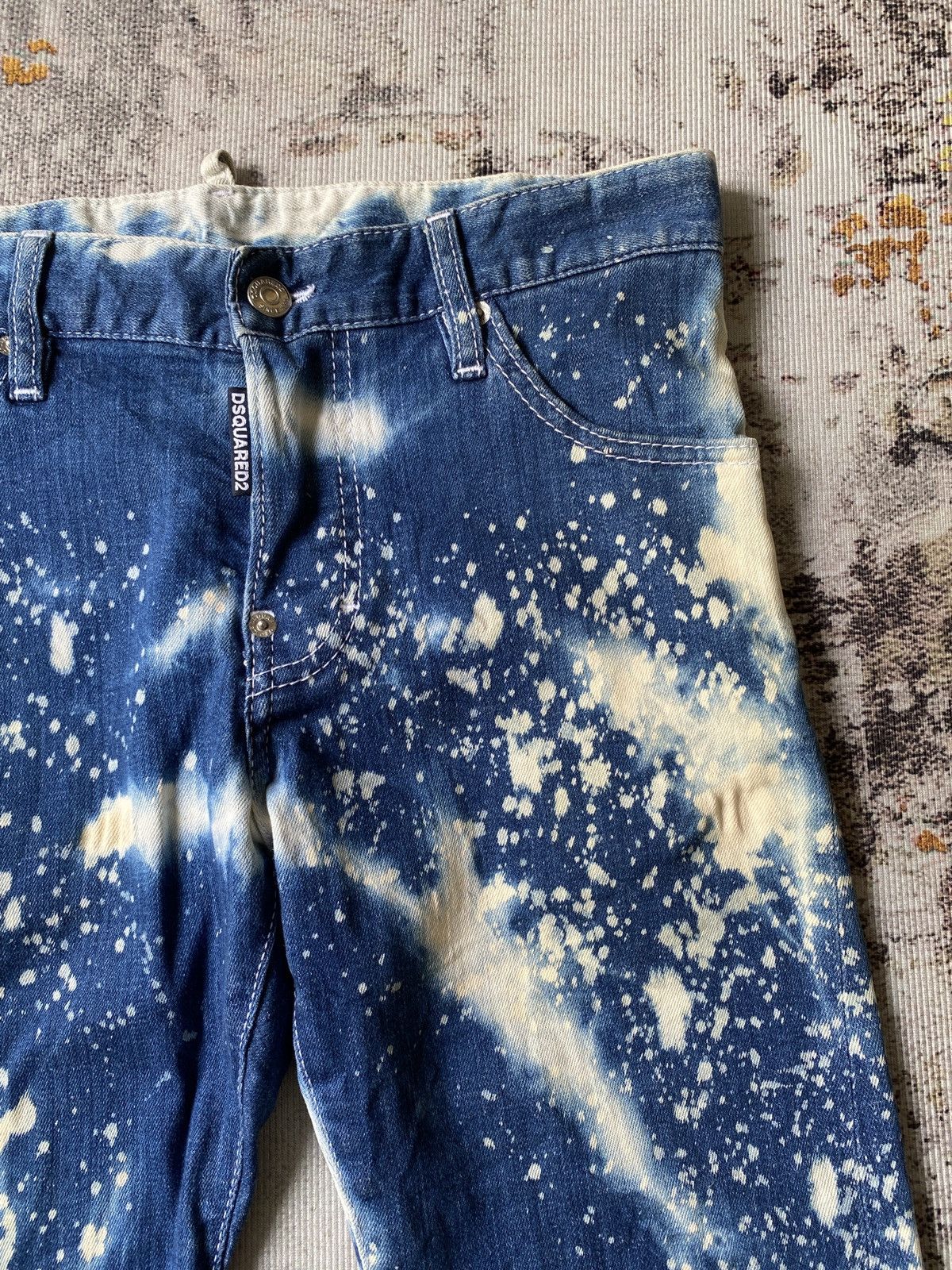 Dsquared2 Snow Acid Wash Strechable Jeans