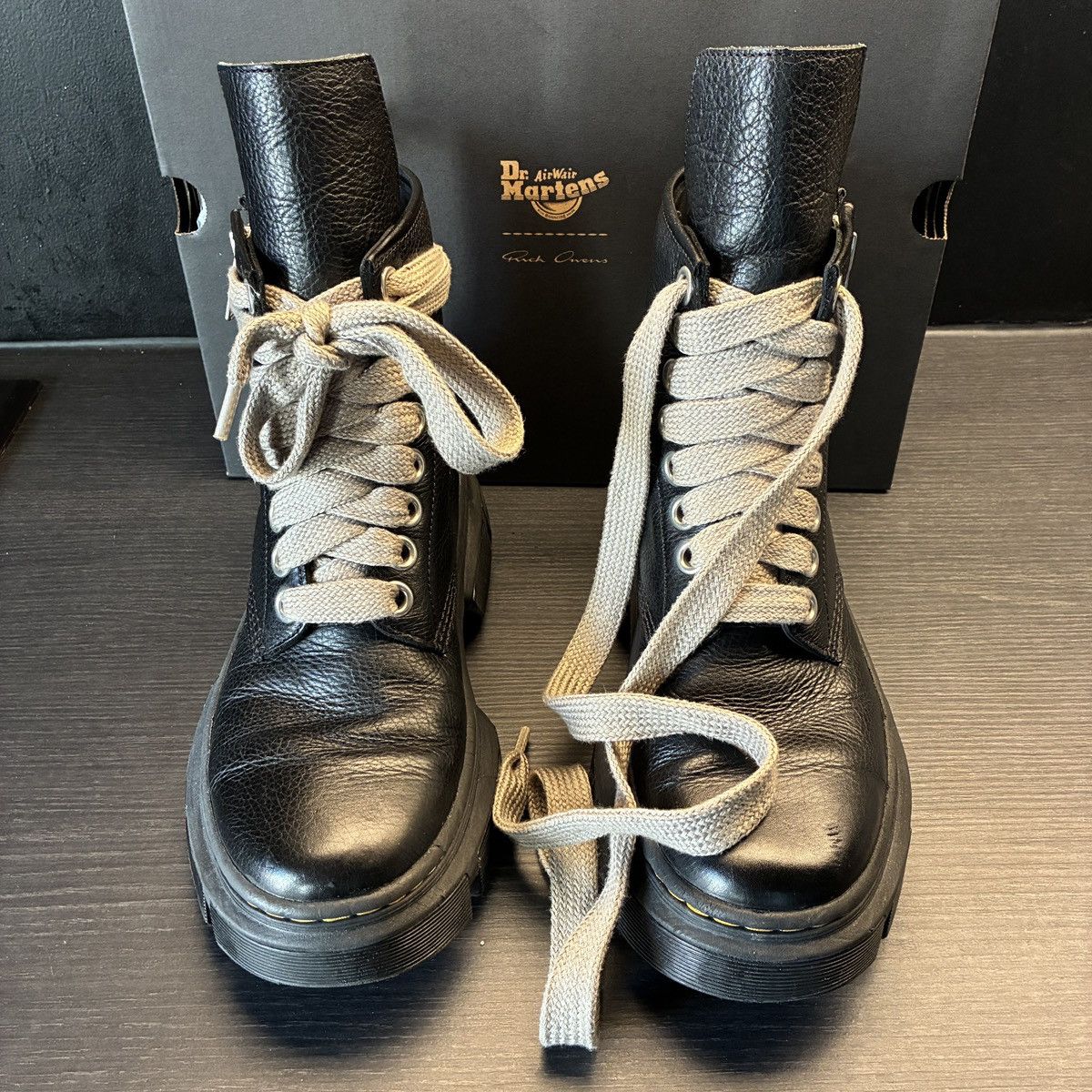 RICK OWENS DOC MARTINS MEGA LACE