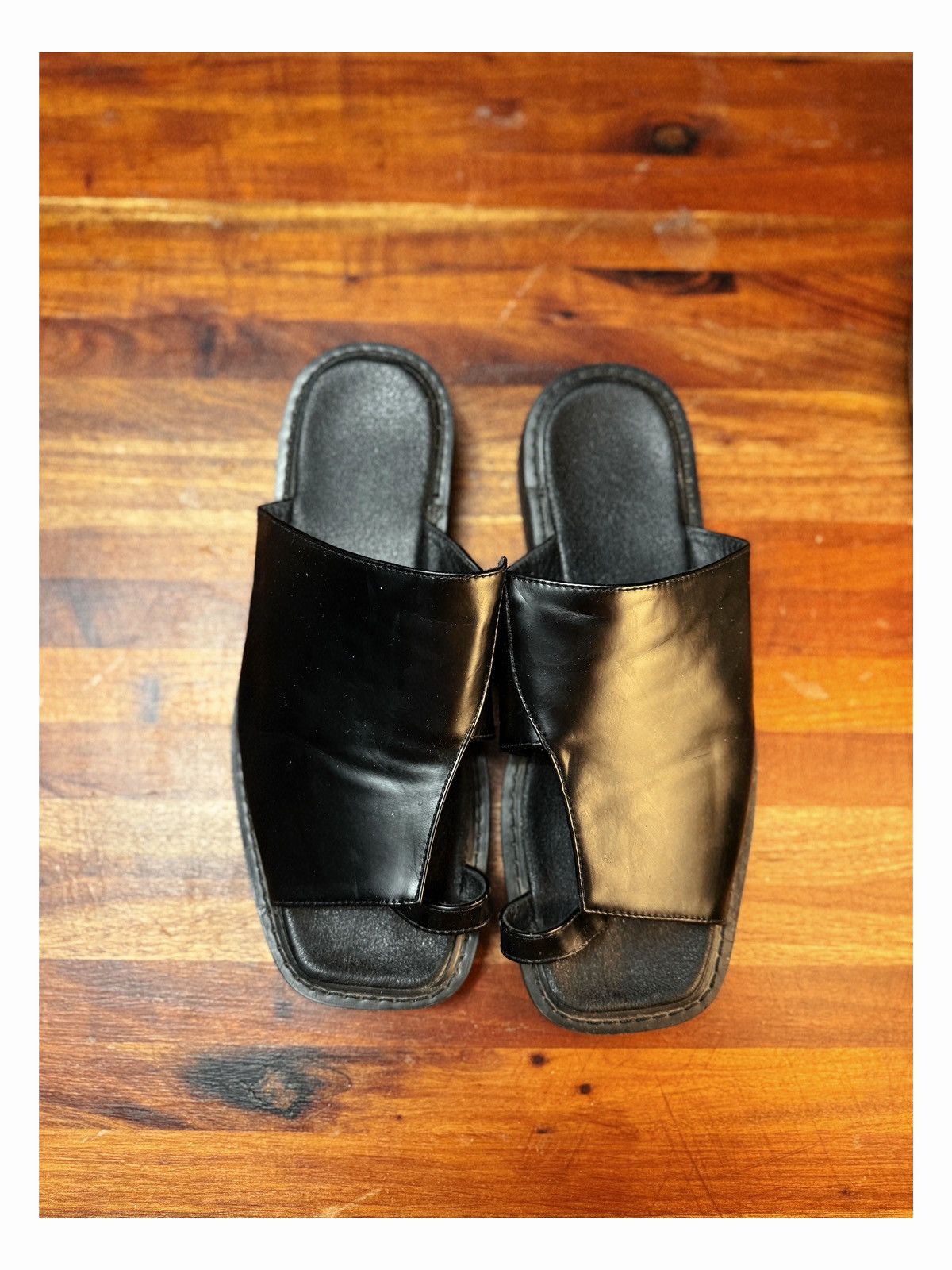 Other Minimalist Black Leather Slide Sandals – Effortless Style Size US 9 / EU 42 - 2 Thumbnail