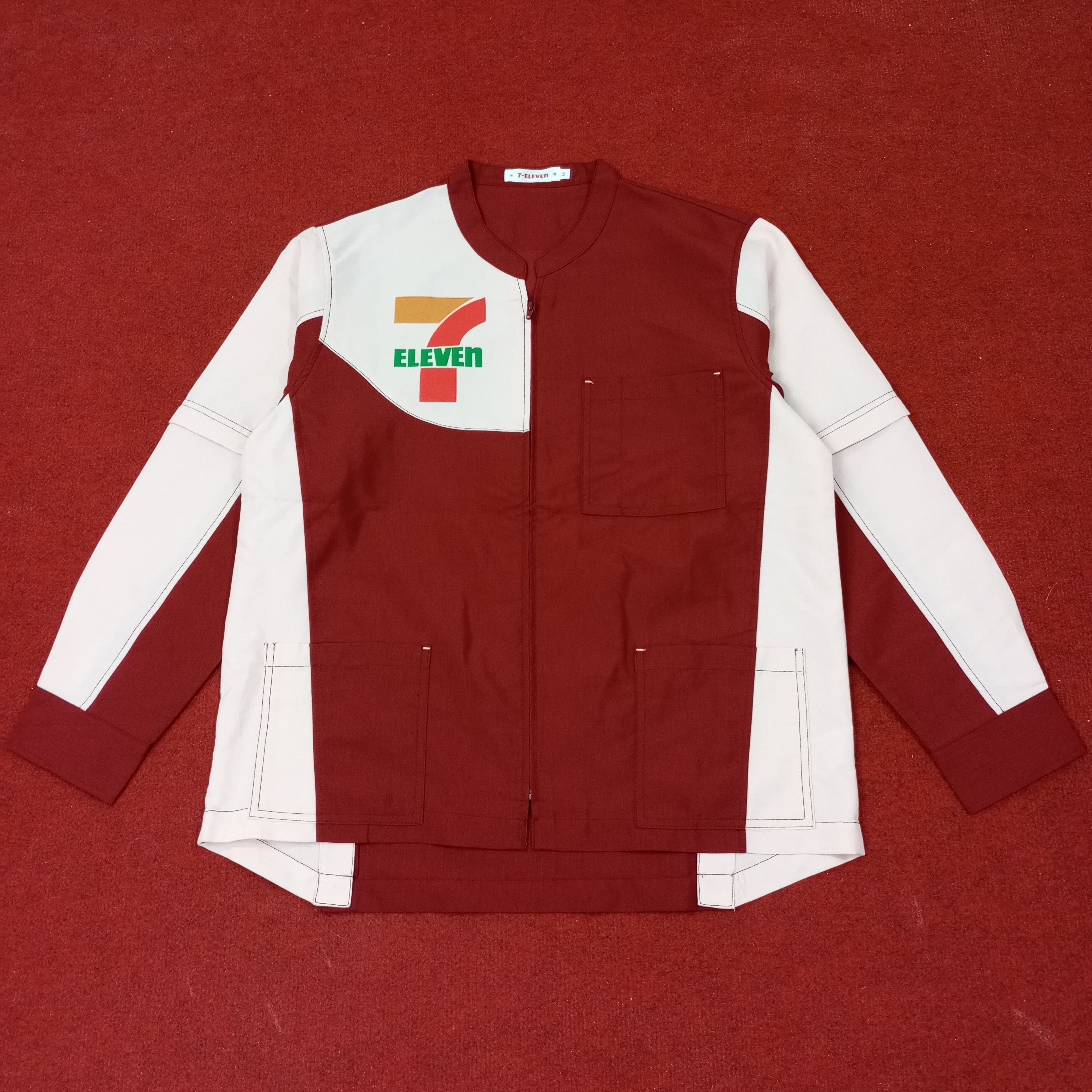 Vintage 7 Eleven Japanese Workers Workwear Jacket c249n25 Size US M / EU 48-50 / 2 - 1 Thumbnail