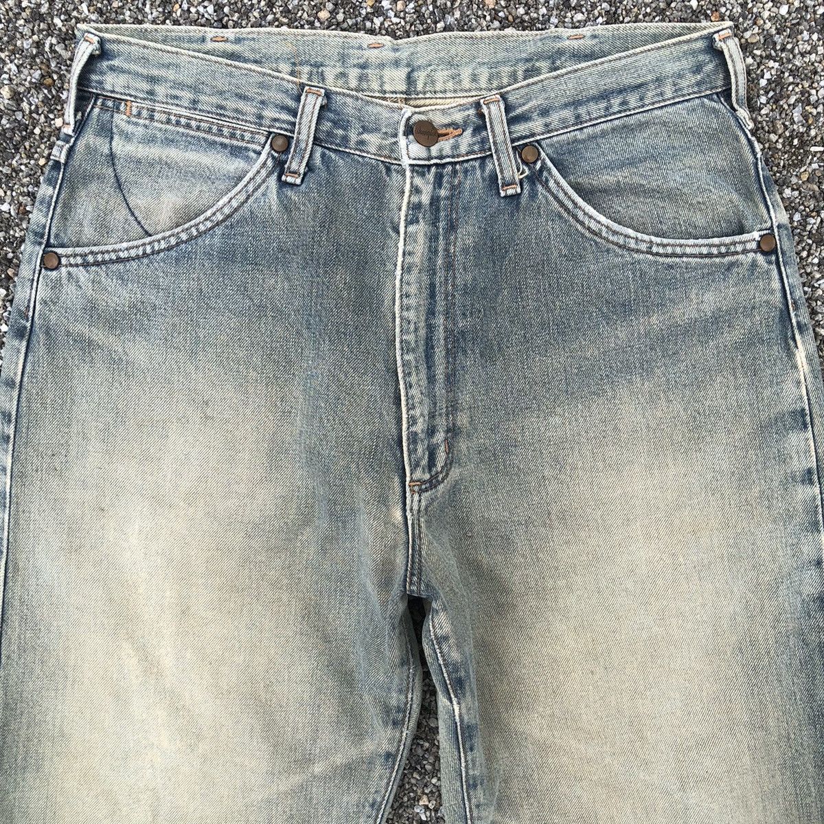 Vintage Vintage Wrangler Blue Bell distressed Selvedge denim Size US 33 - 3 Thumbnail