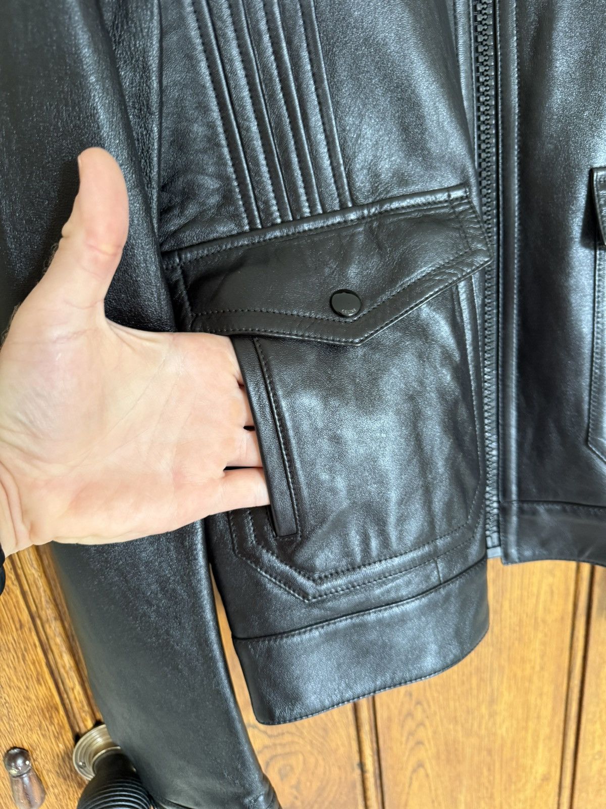 Celine Celine Paul blouson leather aviator jacket Hedi Slimane 48 Size US M / EU 48-50 / 2 - 16 Thumbnail