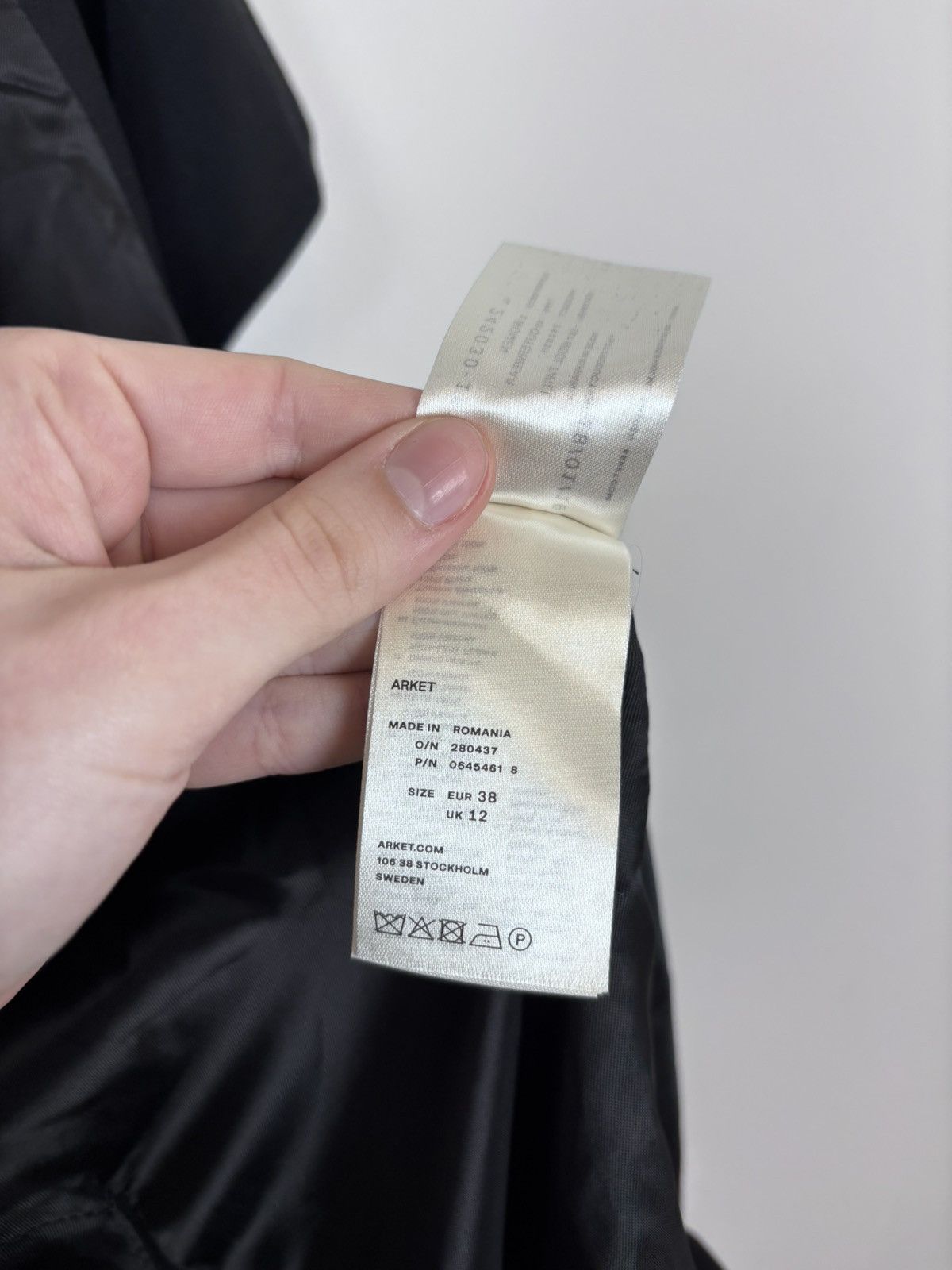 Arket Arket Women’s Black Wool Twill Double Breasted Peacoat Coat Size M / US 6-8 / IT 42-44 - 17 Thumbnail