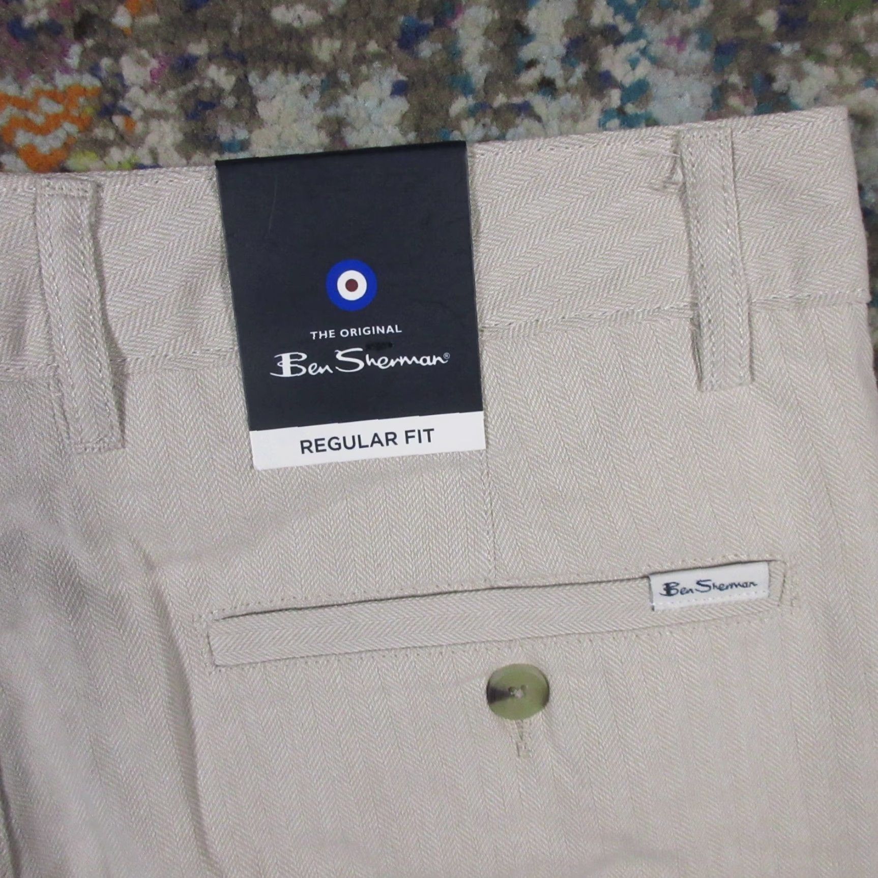 Ben Sherman BEN SHERMAN Shorts Men's 33 Ivory Regular Fit Chino Preppy Golf 89.00 NEW NWT Size US 33 - 6 Thumbnail