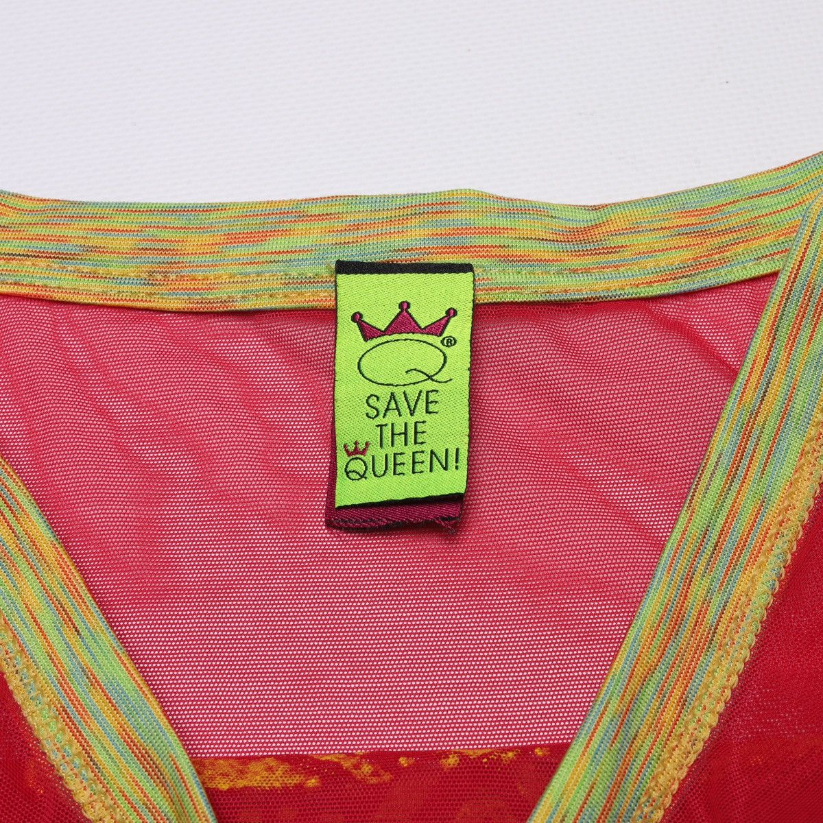 Other Save the Queen Pink Yellow Printed Top Mesh Sleeve Size S / US 4 / IT 40 - 12 Thumbnail