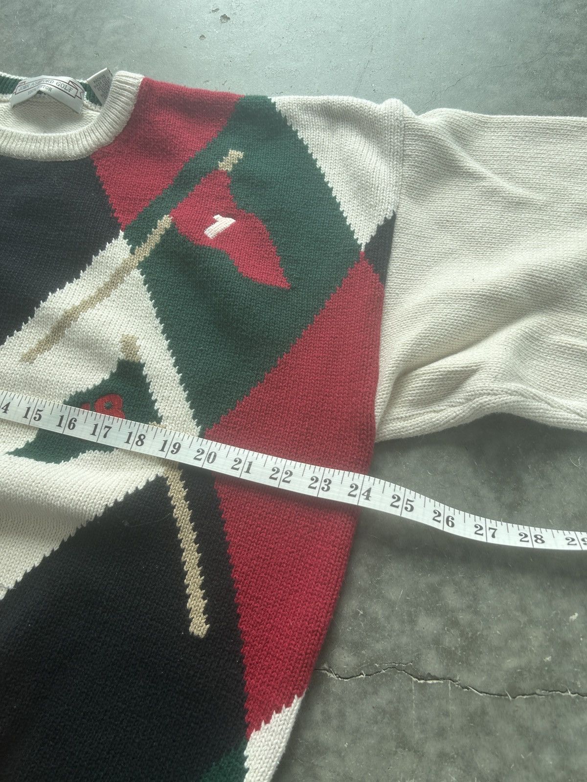 Vintage Vintage 90s John Ashford Golf Knit Sweater Boxy Fit Size US XL / EU 56 / 4 - 9 Thumbnail
