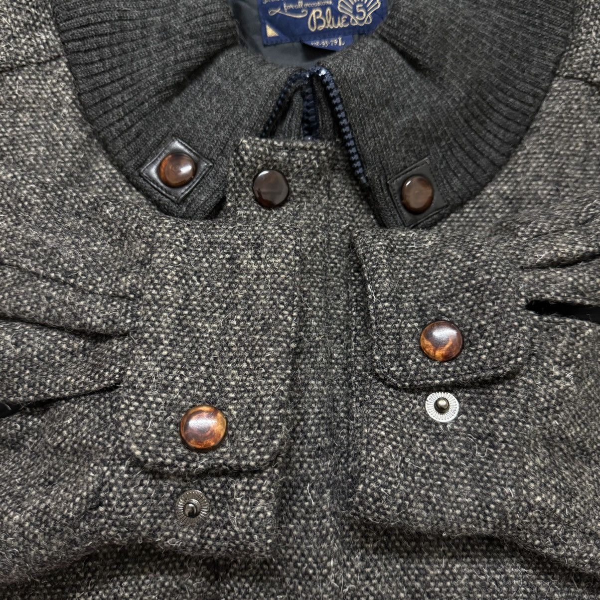 If Six Was Nine Blue5 Tokyo Herringbone Wool Bomber Jacket Size US XL / EU 56 / 4 - 11 Thumbnail
