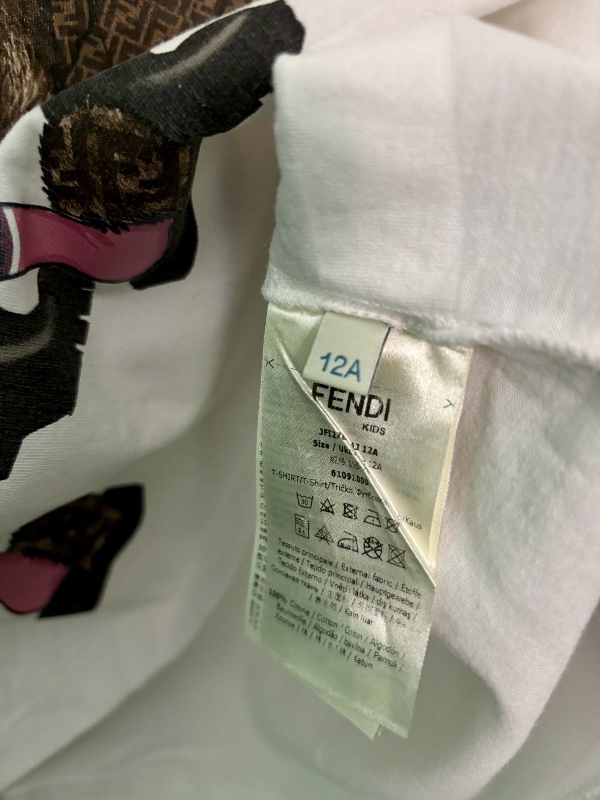 Fendi FENDI FF Logo Zucca Monogram T-shirt Top Sz 12A Small Cotton Size S / US 4 / IT 40 - 6 Thumbnail