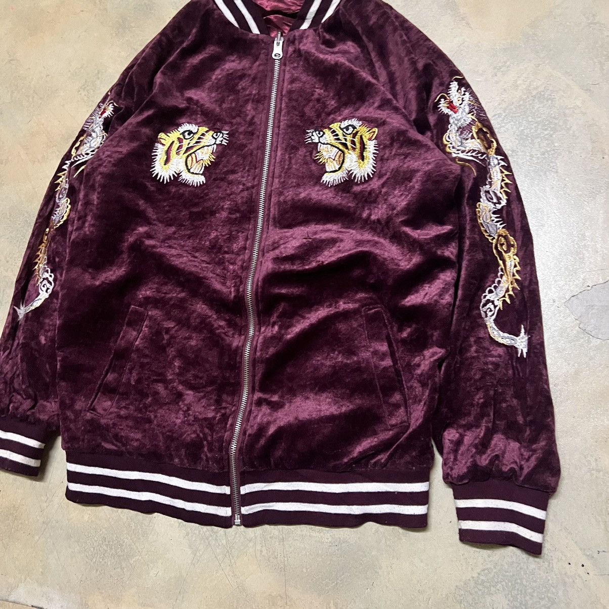 Japanese Brand Sukajan Reversible Bomber Jacket Size US S / EU 44-46 / 1 - 3 Thumbnail