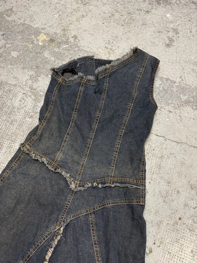 Designer × Vintage Plein Sud Asymmetrical Metal Hook Denim Dress Size S / US 4 / IT 40 - 5 Thumbnail