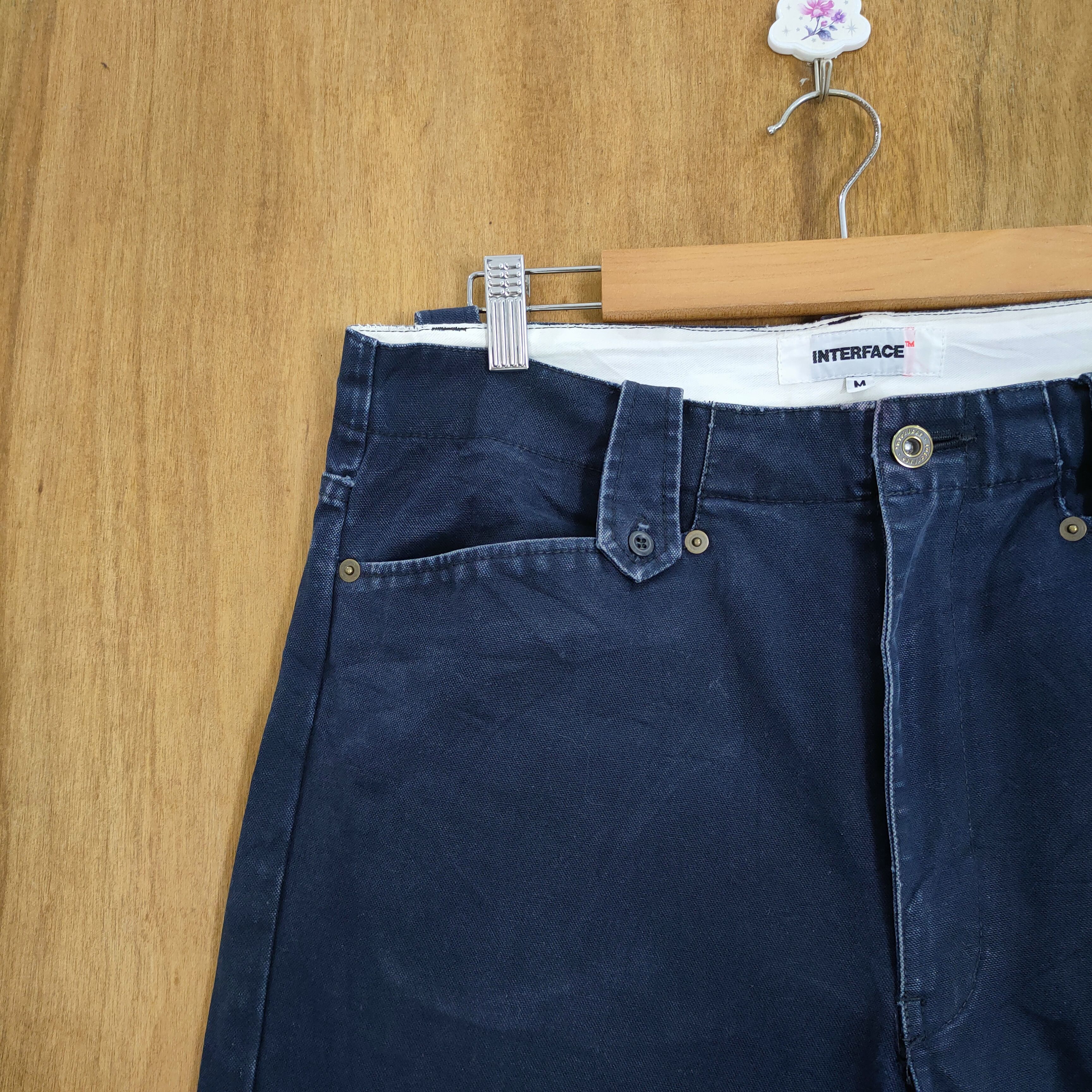 Japanese Brand VINTAGE INTERFACE DARK BLUE TROUSERS CHINO BUSH PANTS Size US 34 / EU 50 - 4 Thumbnail