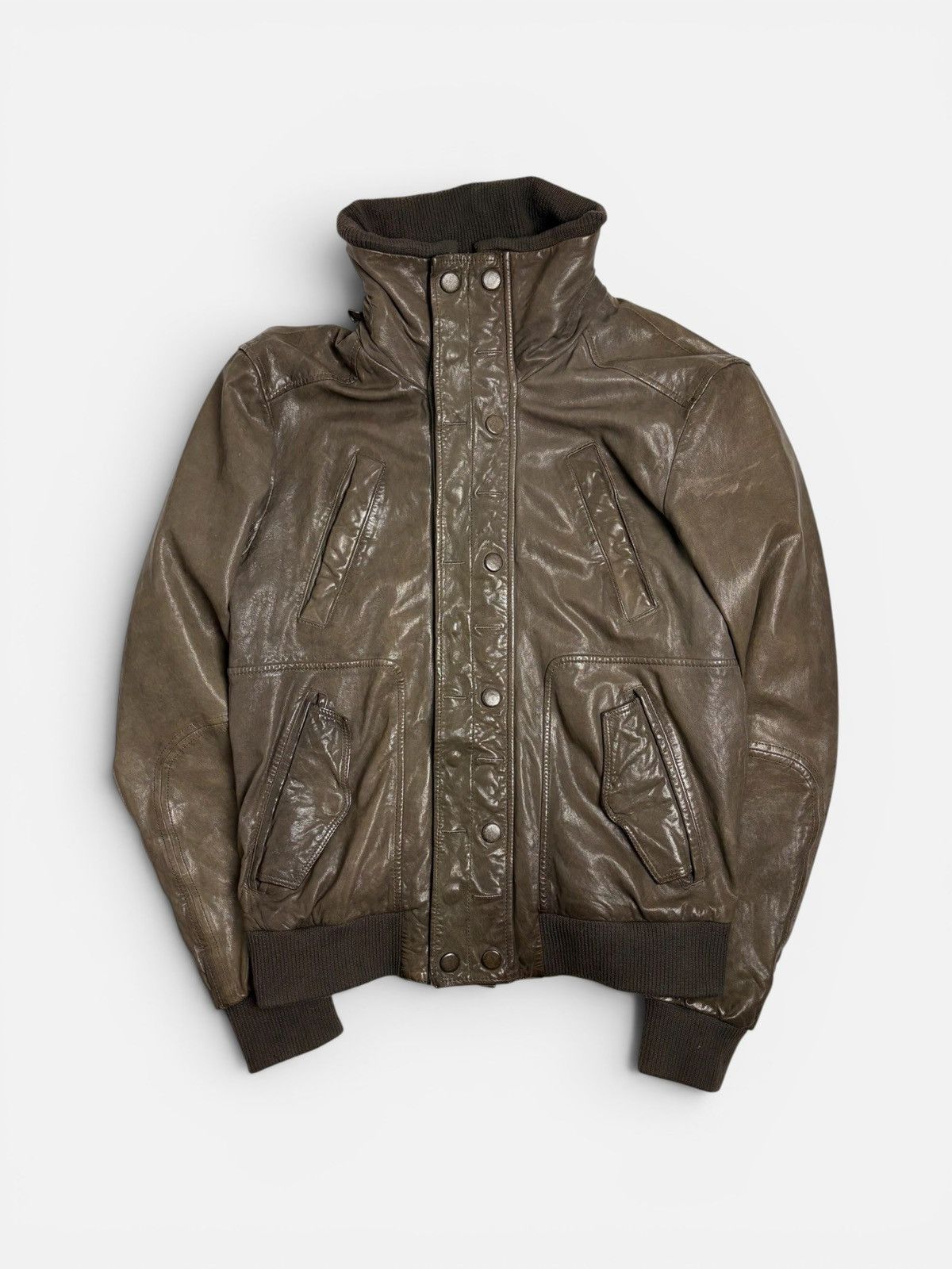 Dolce & Gabbana Dolce & Gabbana Vintage Leather Bomber Jacket Size US M / EU 48-50 / 2 - 1 Thumbnail