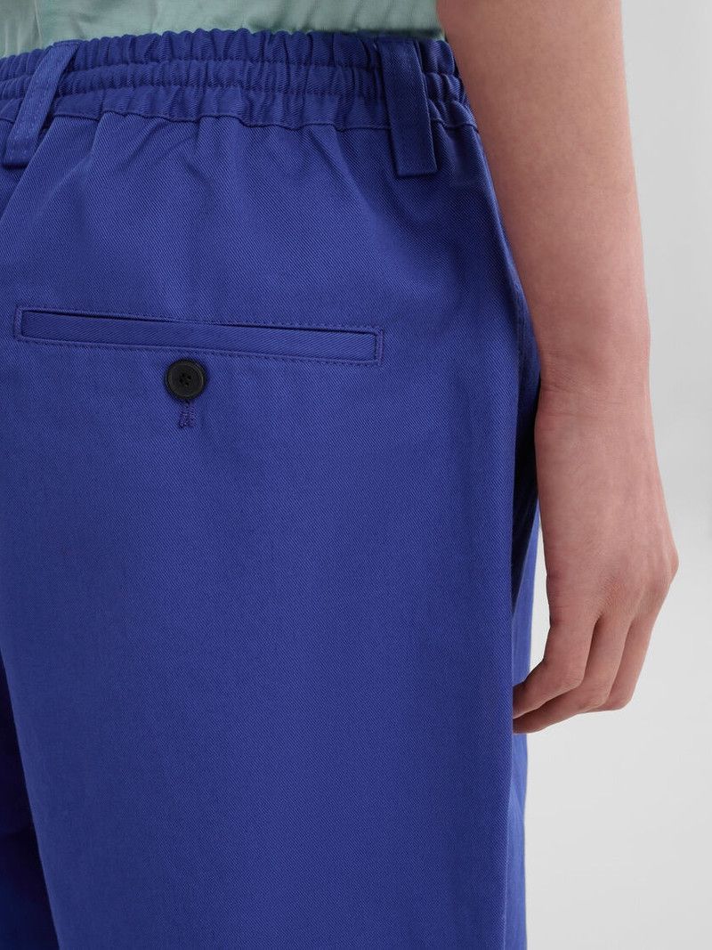 Marni o1w1db11125 Organic Gabardine Trousers in Blue Size US 36 / EU 52 - 4 Thumbnail