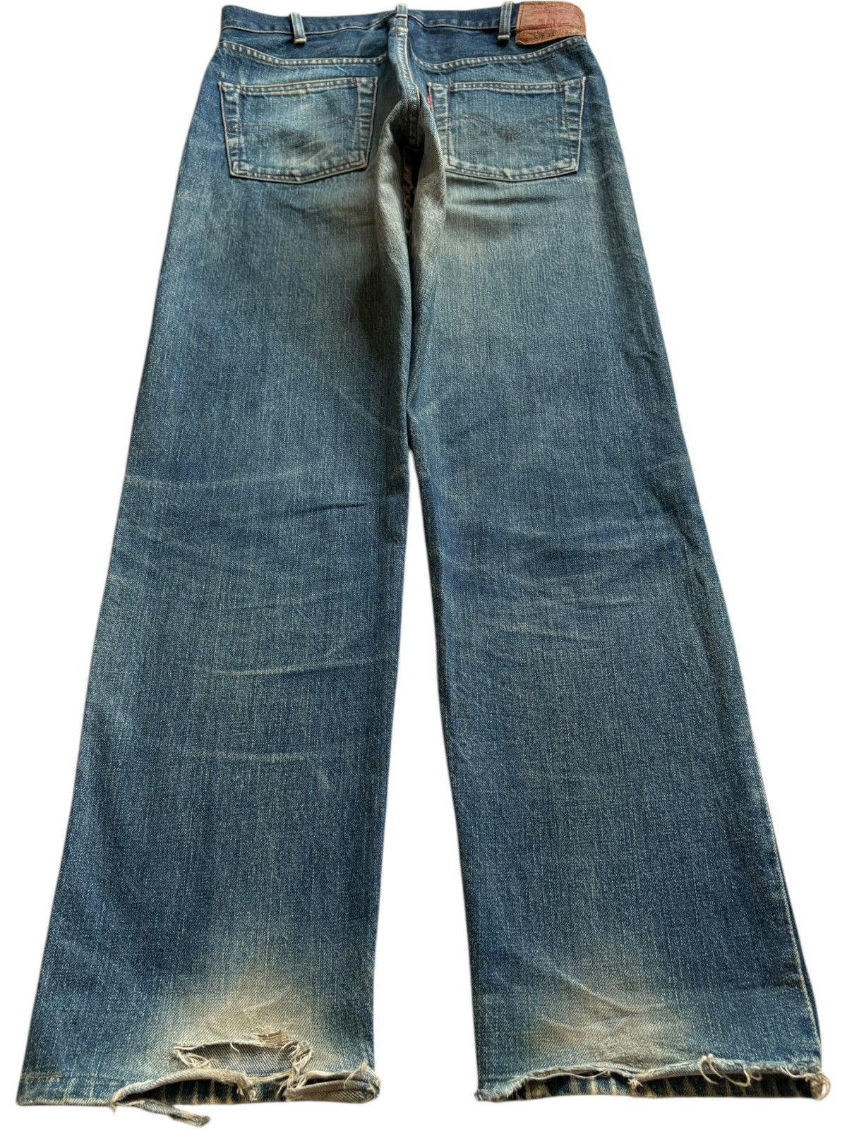 Levi's Vintage 80s Levis 502xx Big E Selvedge Talon Mud Wash Jeans Size US 32 / EU 48 - 3 Thumbnail