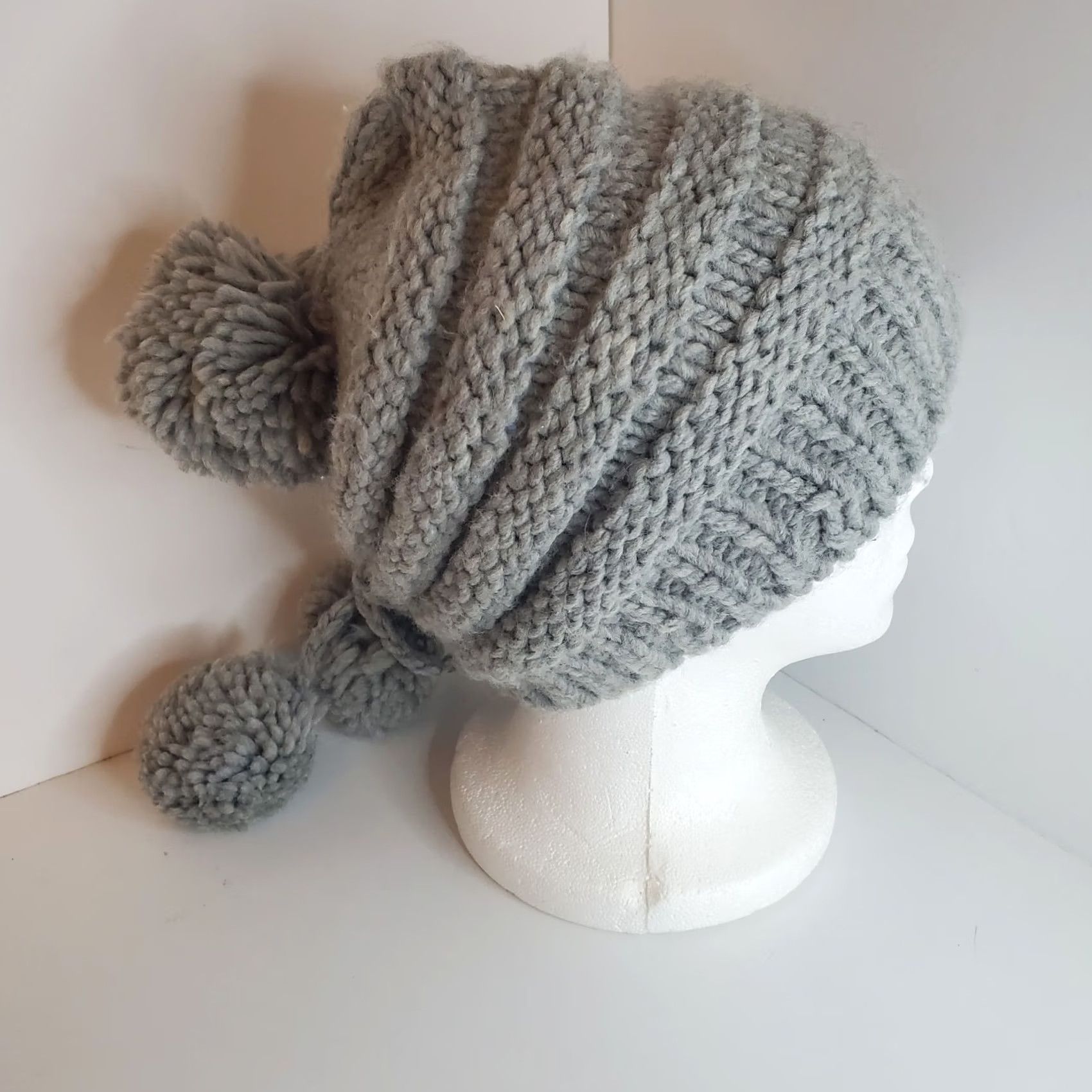 Burton VINTAGE Burton Snowboards Womens Ponytail Beanie Flower Gray Y2K Size ONE SIZE - 4 Thumbnail