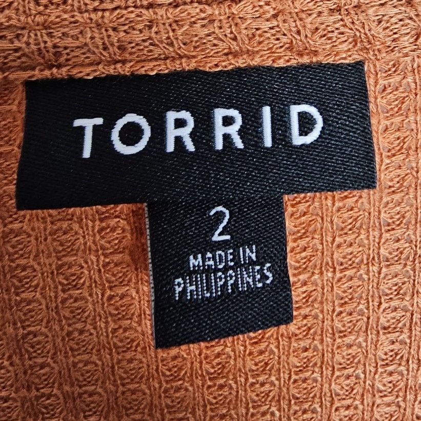 Torrid Torrid Waffle Knit Henley Shirt Plus Size 2X Minimalist Size XXL / US 16-18 / IT 52-54 - 6 Thumbnail