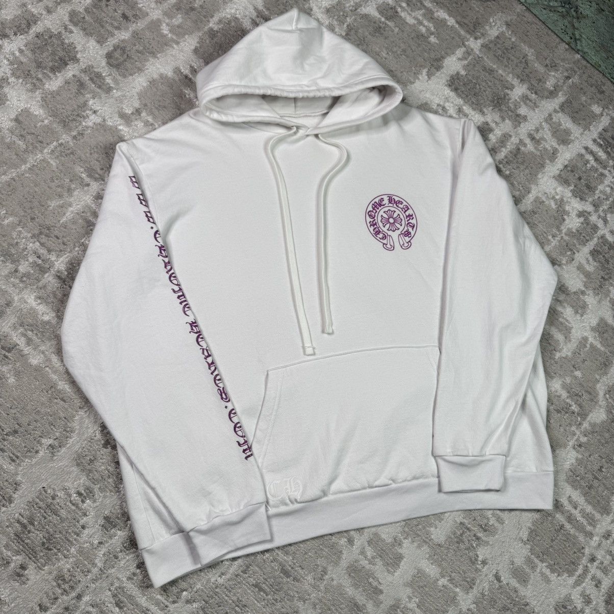 Chrome Hearts Purple glitter online exclusive horseshoe pullover hoodie Size US XXL / EU 58 / 5 - 10 Thumbnail