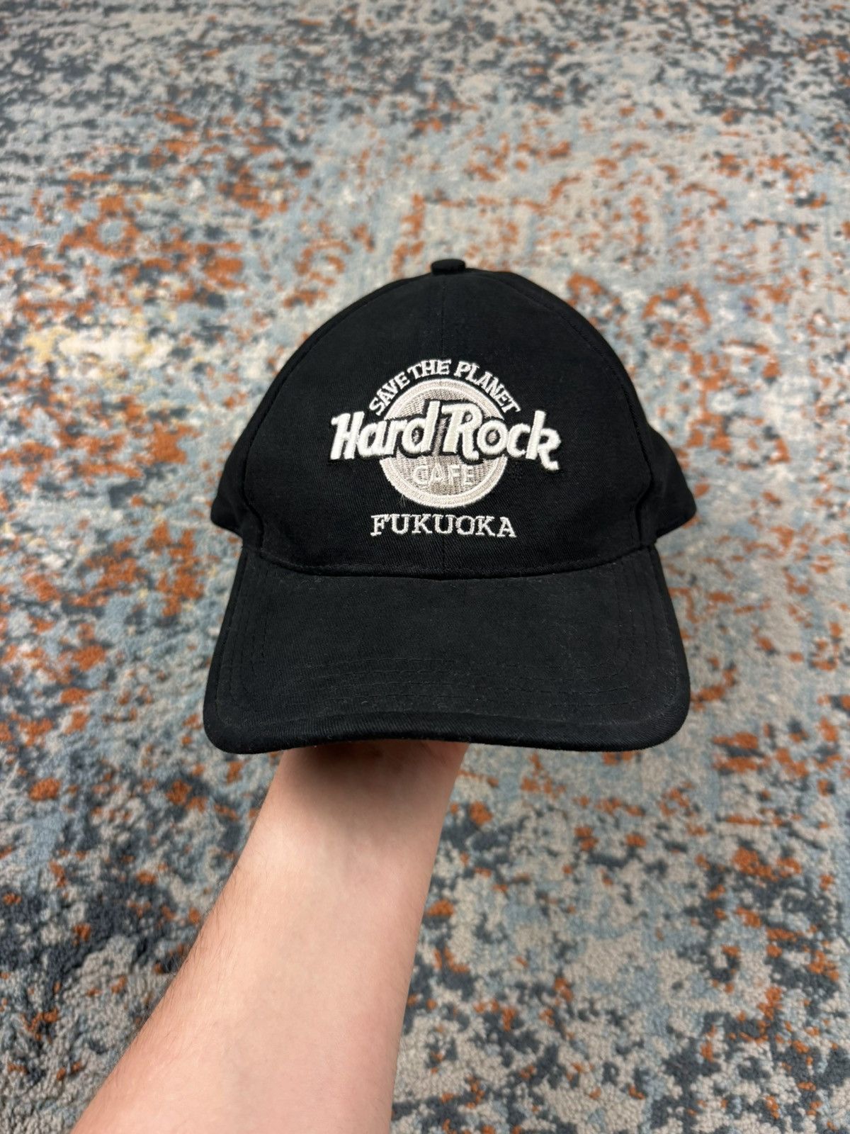Hard Rock Cafe × Vintage Rare Vintage 90s Hard Rock Cafe Fukoka Japan embroidered hat Size ONE SIZE - 2 Thumbnail