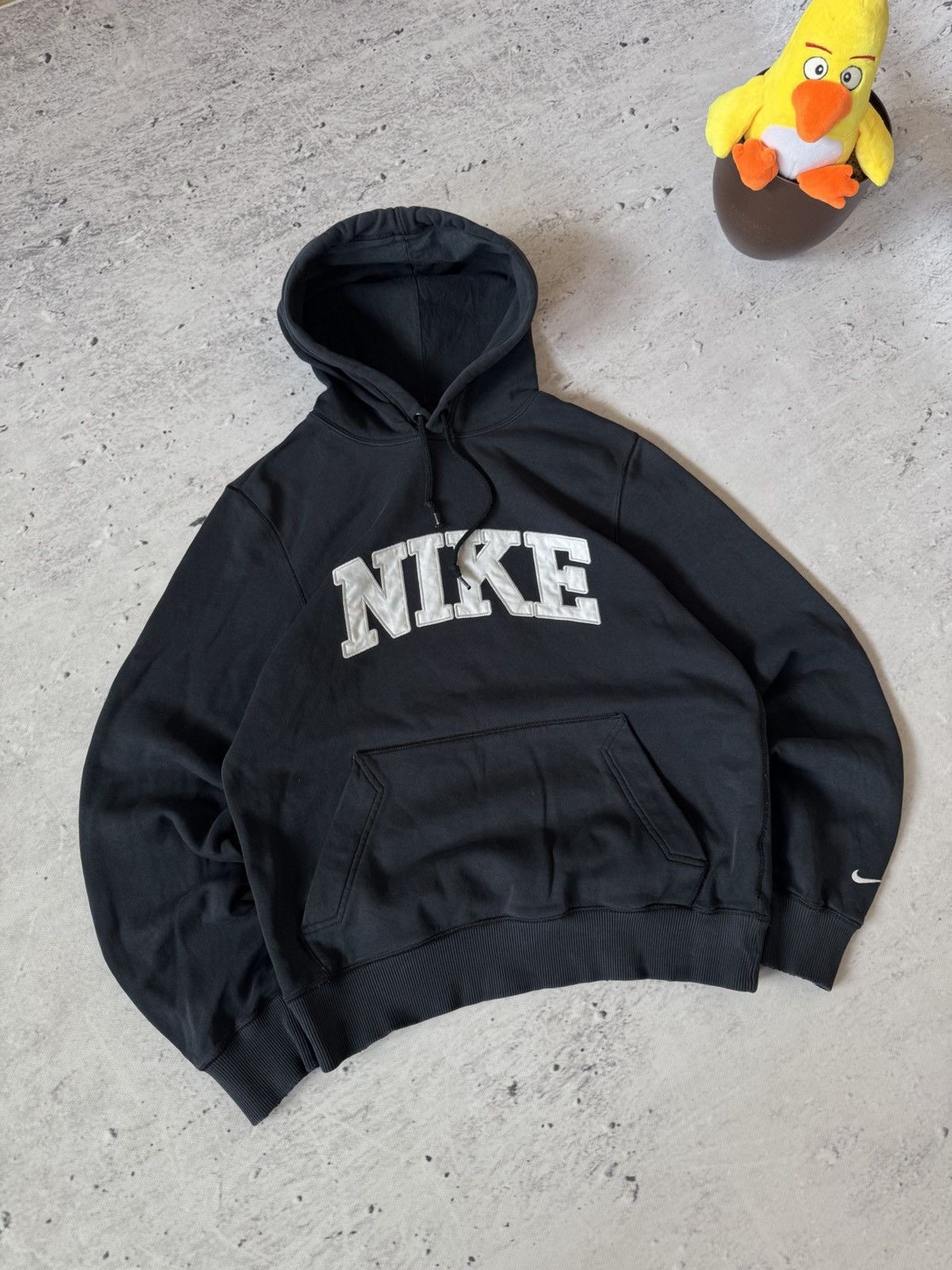 Nike × Vintage NIKE VINTAGE 00s y2k OVERSIZE BAGGY HOODIE CENTER LOGO Size US S / EU 44-46 / 1 - 1 Thumbnail