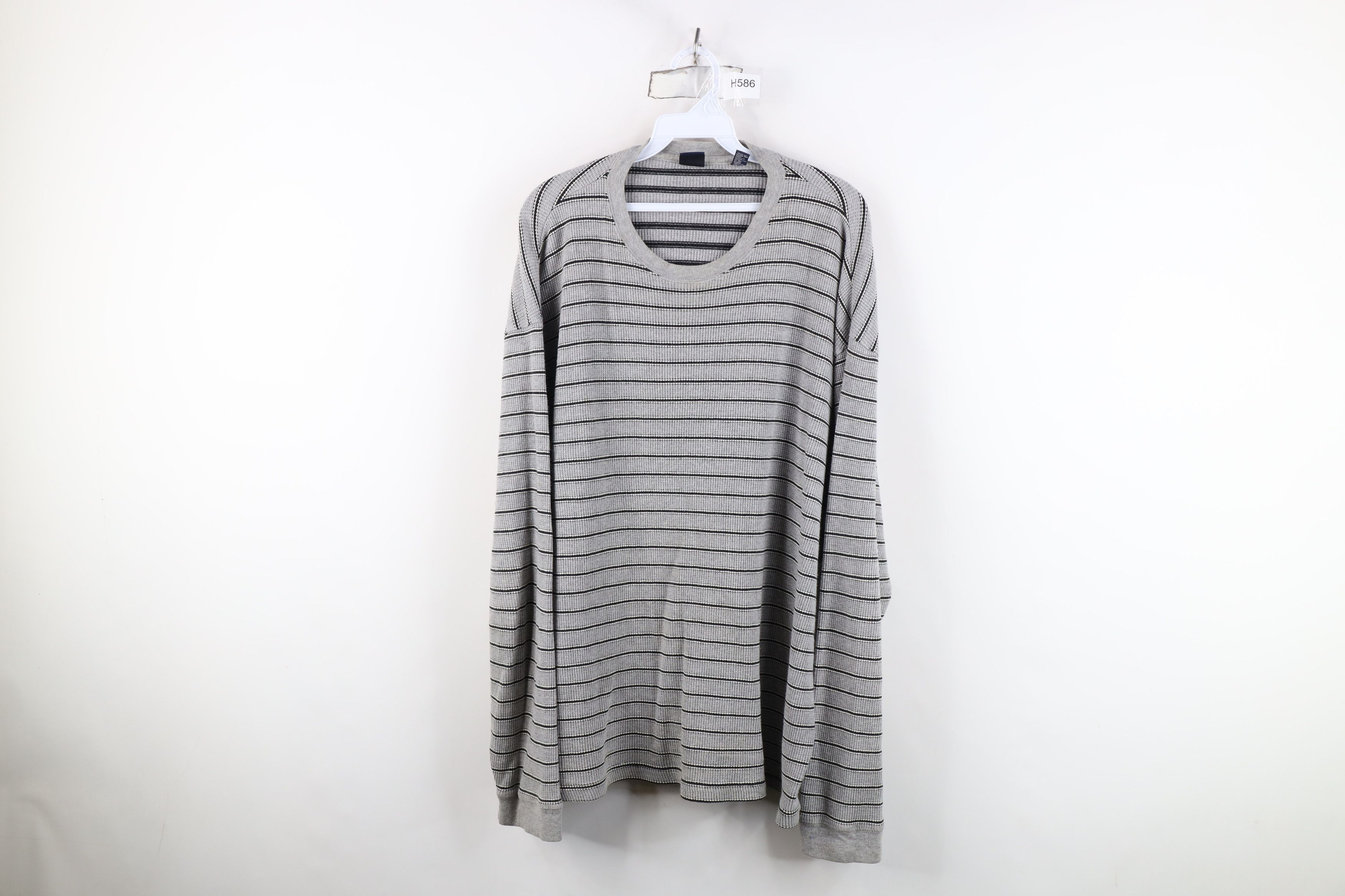 Gap Vintage 90s Gap Thermal Waffle Knit Long Sleeve T-Shirt Gray Size US XL / EU 56 / 4 - 1 Thumbnail