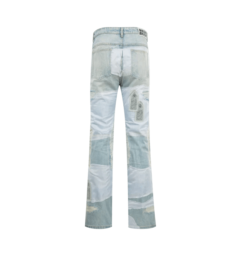 Who Decides War o1h1sh10525 Wdw Winged Organza Denim in Sky Blue Size US 38 / EU 54 - 2 Thumbnail