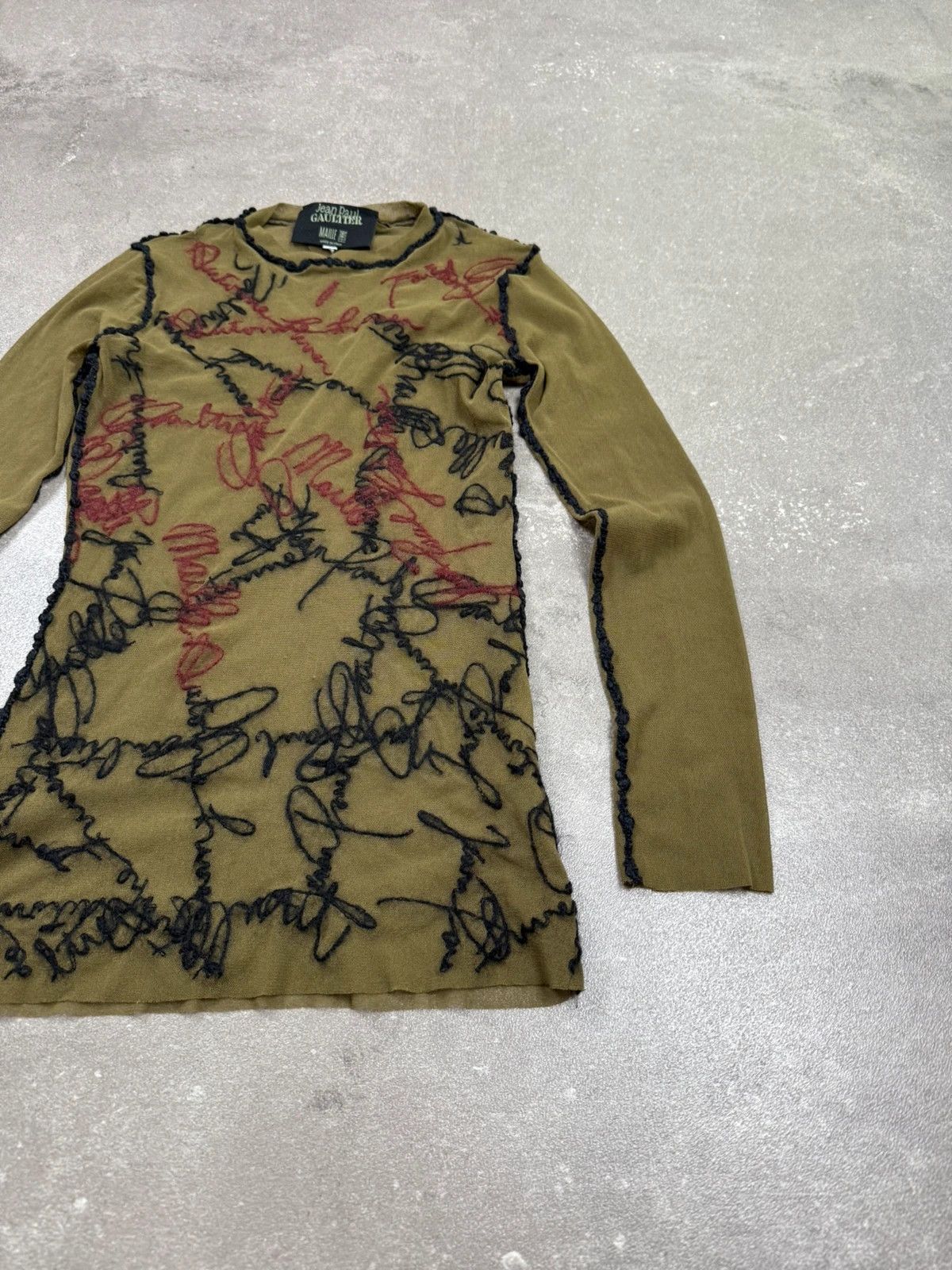 Jean Paul Gaultier mesh top archive 00s 2000s y2k