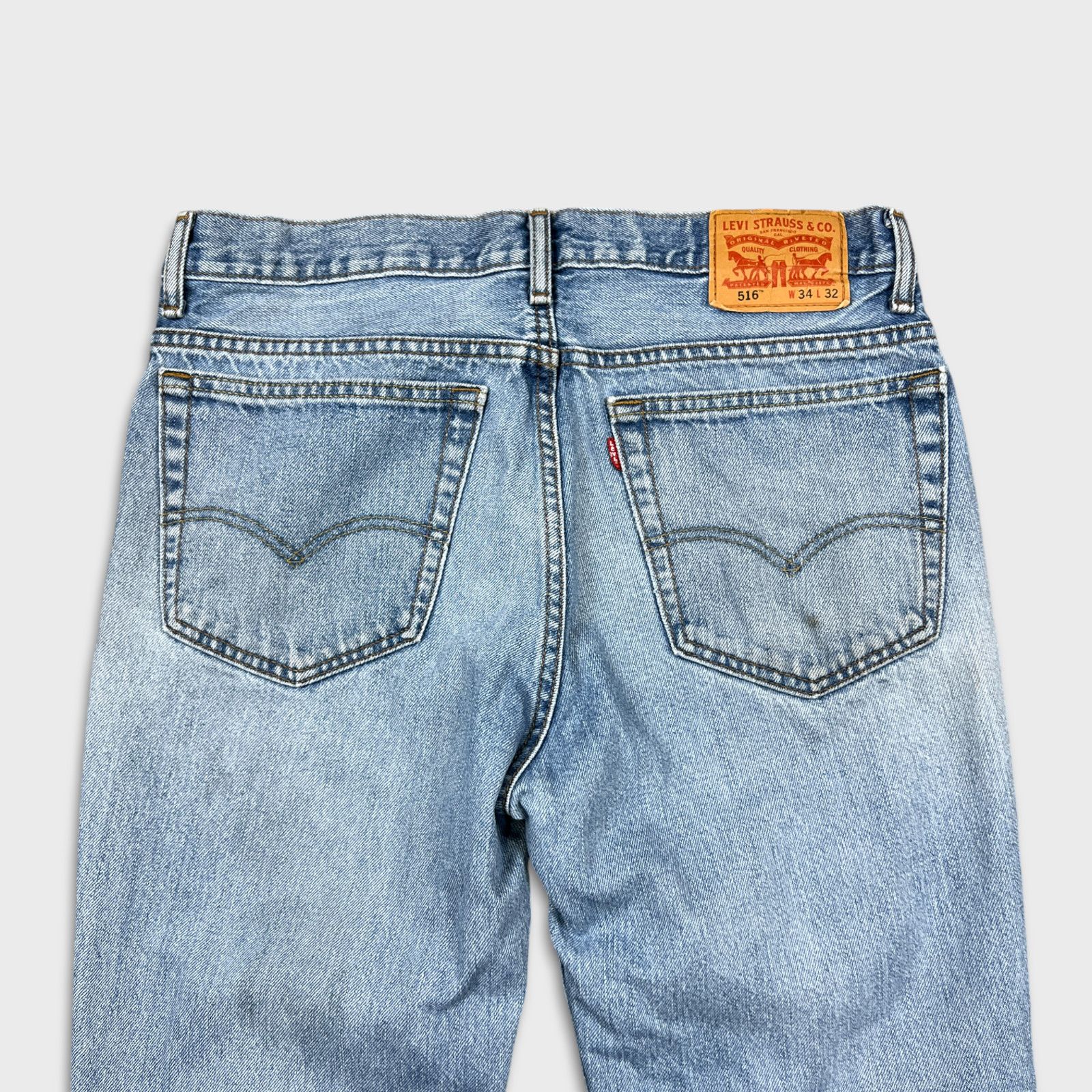 Levi's × Vintage Levi's 516 Jeans 34x32 Straight Leg Distressed Denim Pants Size US 34 / EU 50 - 7 Thumbnail