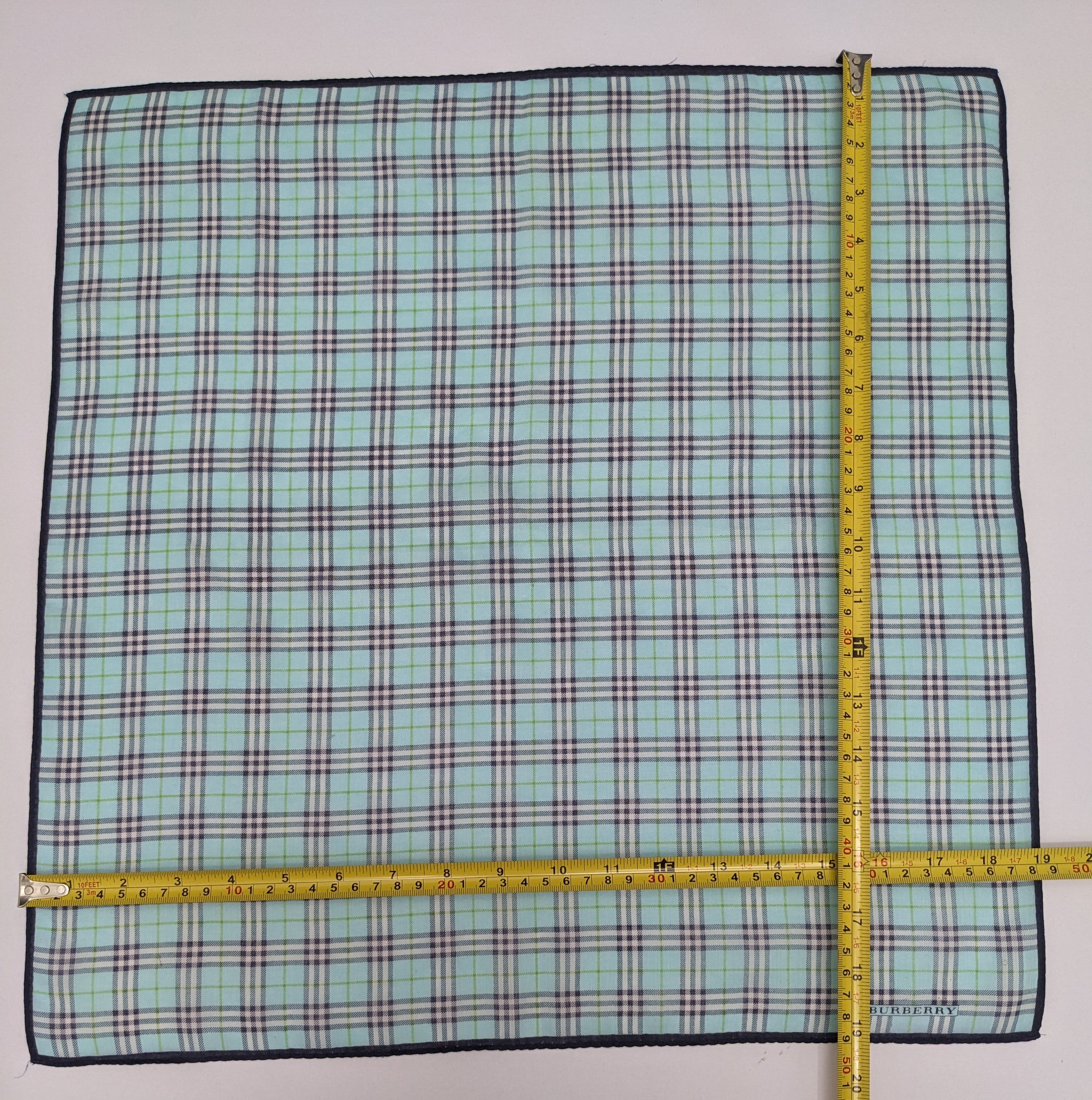Burberry VINTAGE BURBERRU PLAID AQUA BLUE NOVA CHECK Size ONE SIZE - 4 Thumbnail