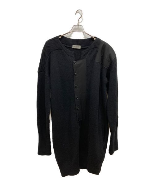 image of Yohji Yamamoto Pour Homme Patch Cardigan in Black, Men's (Size Large)
