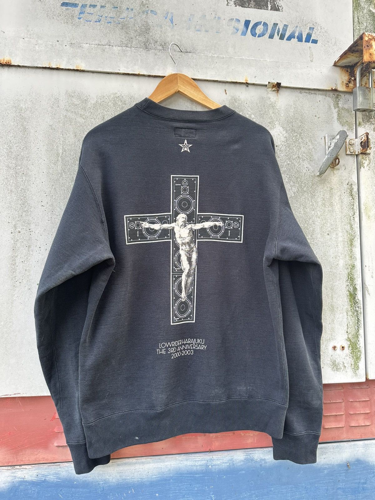 Vintage Thrashed Vintage Faded Lowrider Love Big Cross Sweater Size US M / EU 48-50 / 2 - 6 Thumbnail